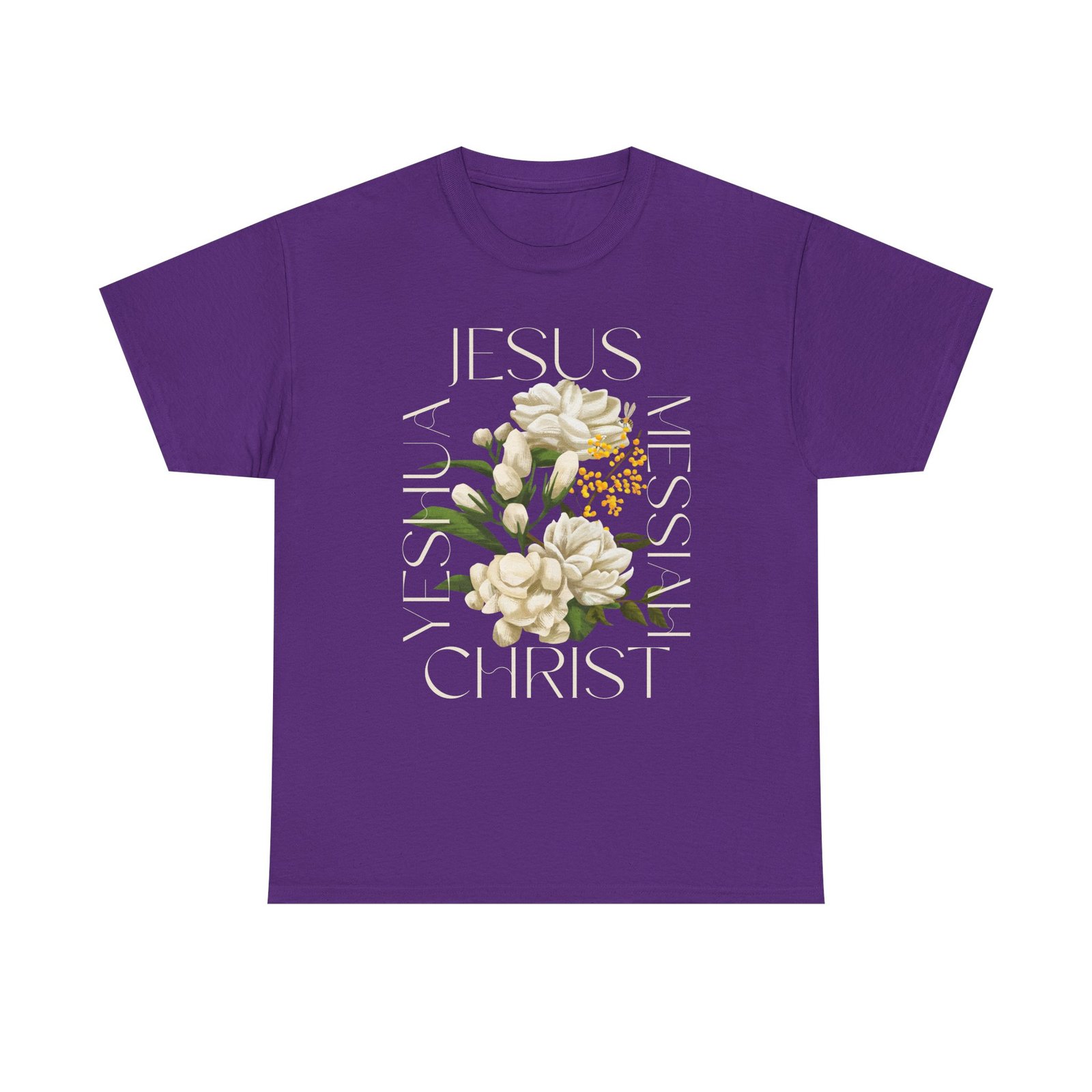floral jesus christ tee, spiritual t shirt, inspirational unisex cotton shirt, gift for believers, christian apparel