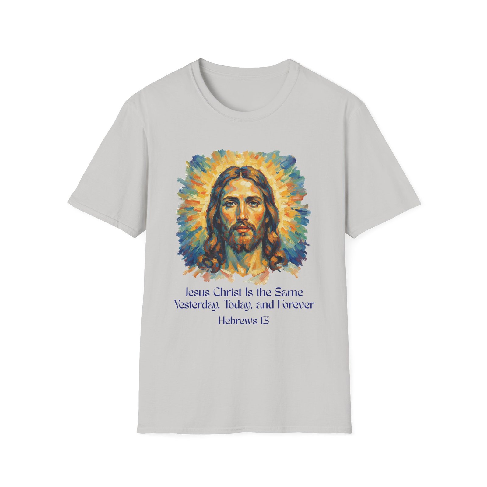 jesus christ graphic tee, unisex softstyle t shirt, faith apparel, inspirational gift, religious top