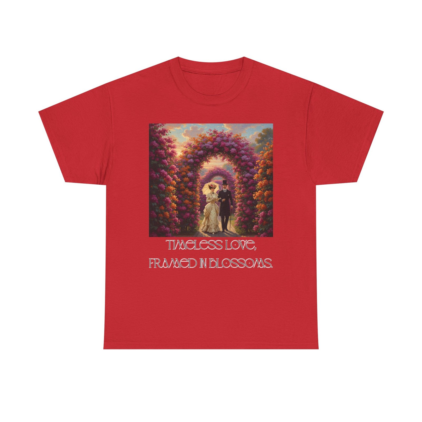 whimsical unisex heavy cotton tee, bohemian vintage shirt, relaxed fit graphic tee, spring flower t shirt, casual everyday wear