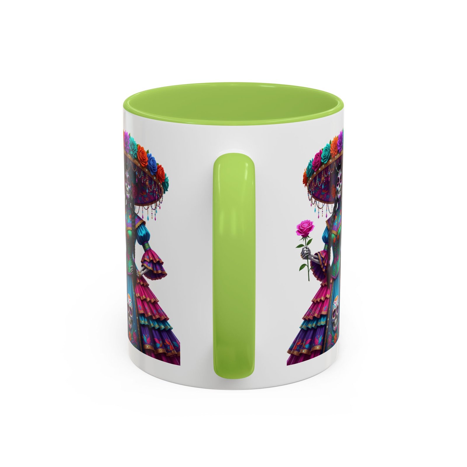 la catrina elegante – día de los muertos inspired artwork, caffeine lover gift, halloween decor, artful drinkware