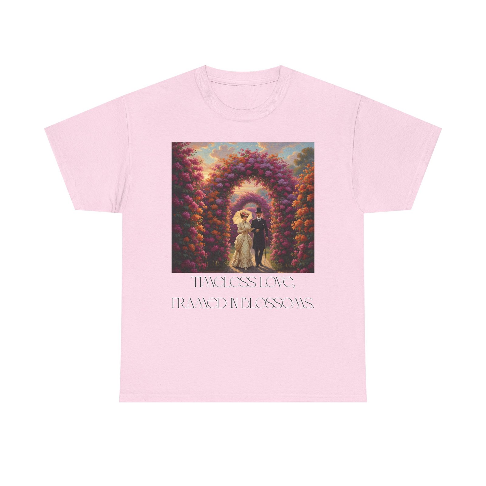 whimsical unisex heavy cotton tee, bohemian vintage shirt, relaxed fit graphic tee, spring flower t shirt, casual everyday wear