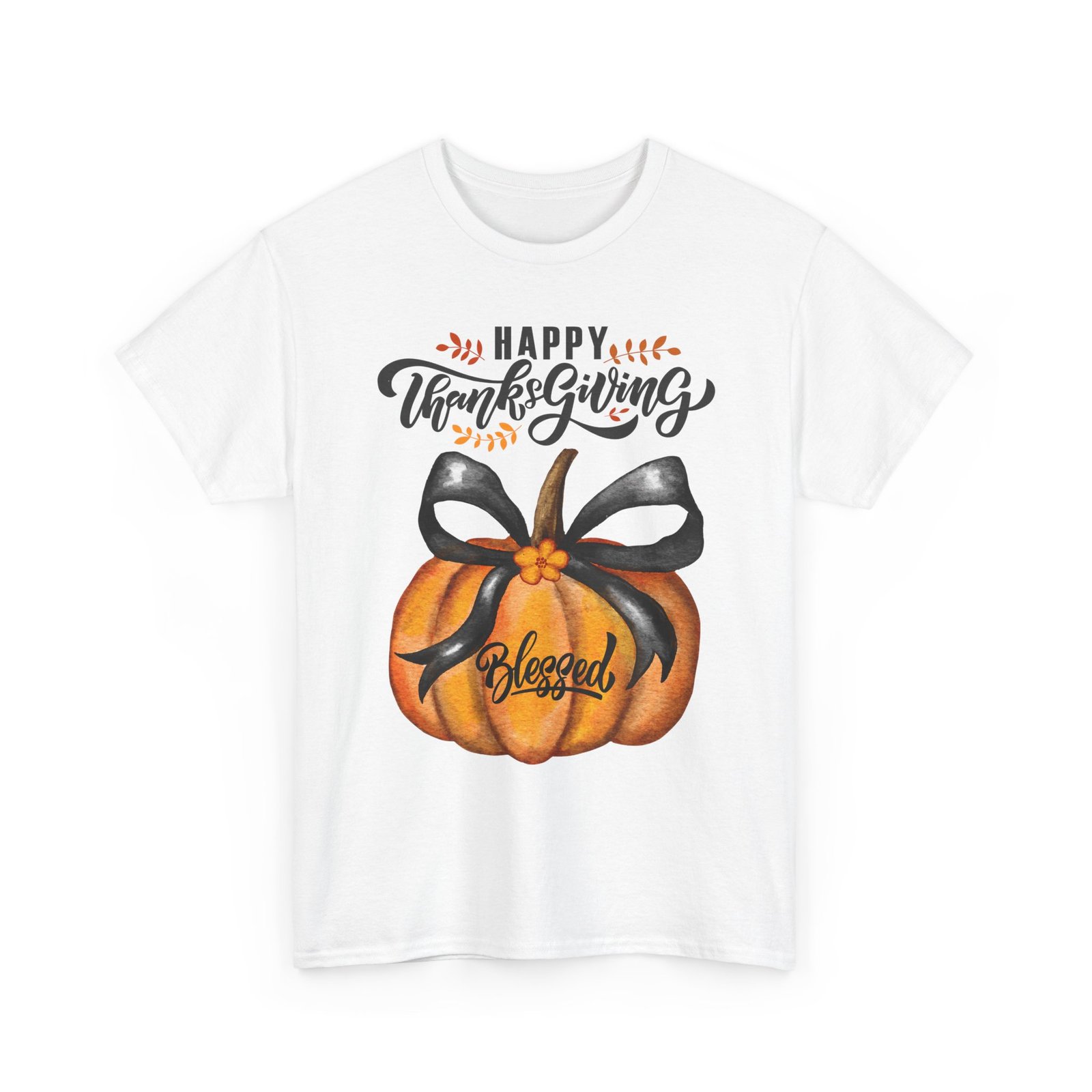 thanksgiving pumpkin tee happy thanksgiving, blessed shirt, fall apparel, unisex cotton tee, holiday gift