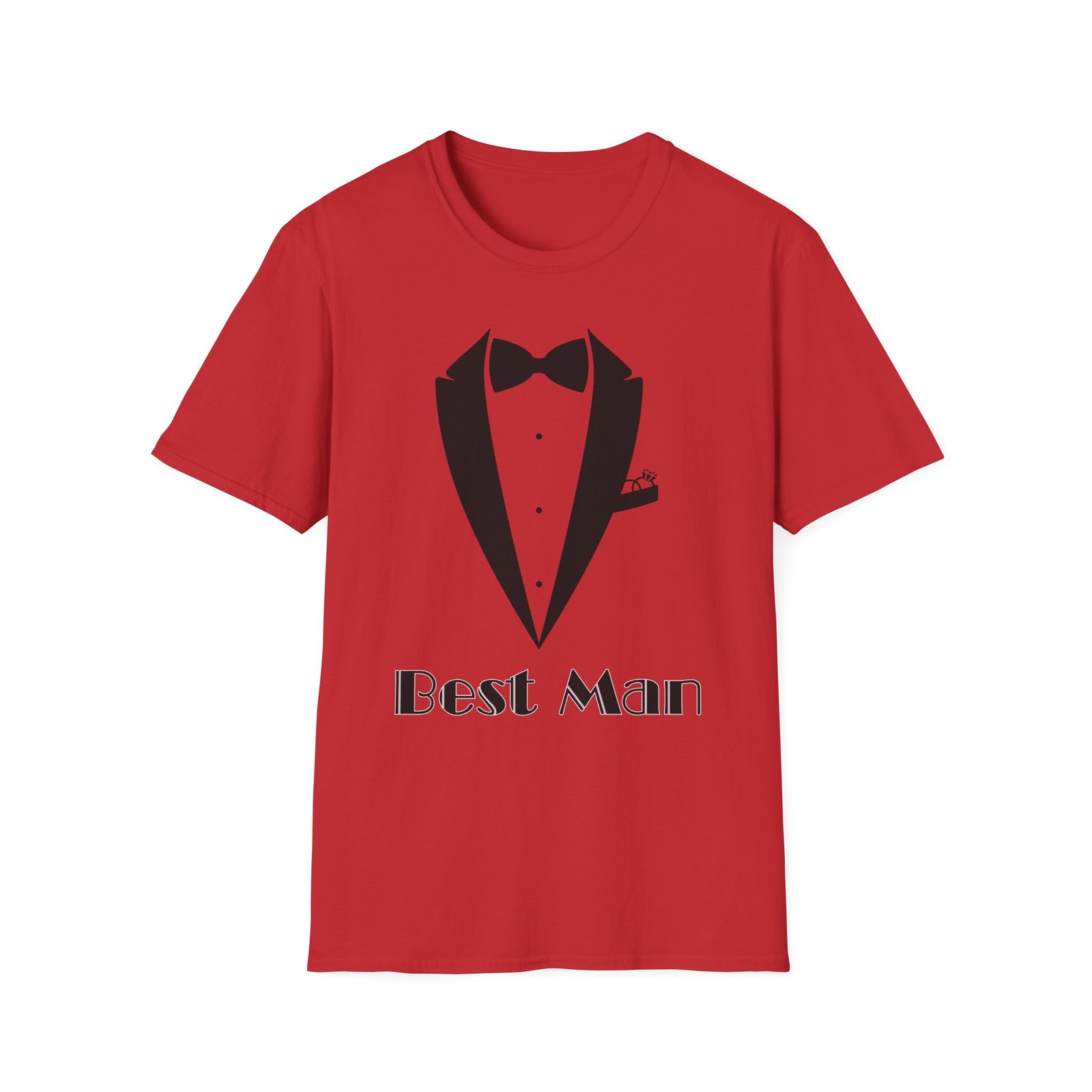 best man t shirt, stylish groom attire, wedding gift for him, casual event shirt, unisex tuxedo tee, matching groomsmen apparel