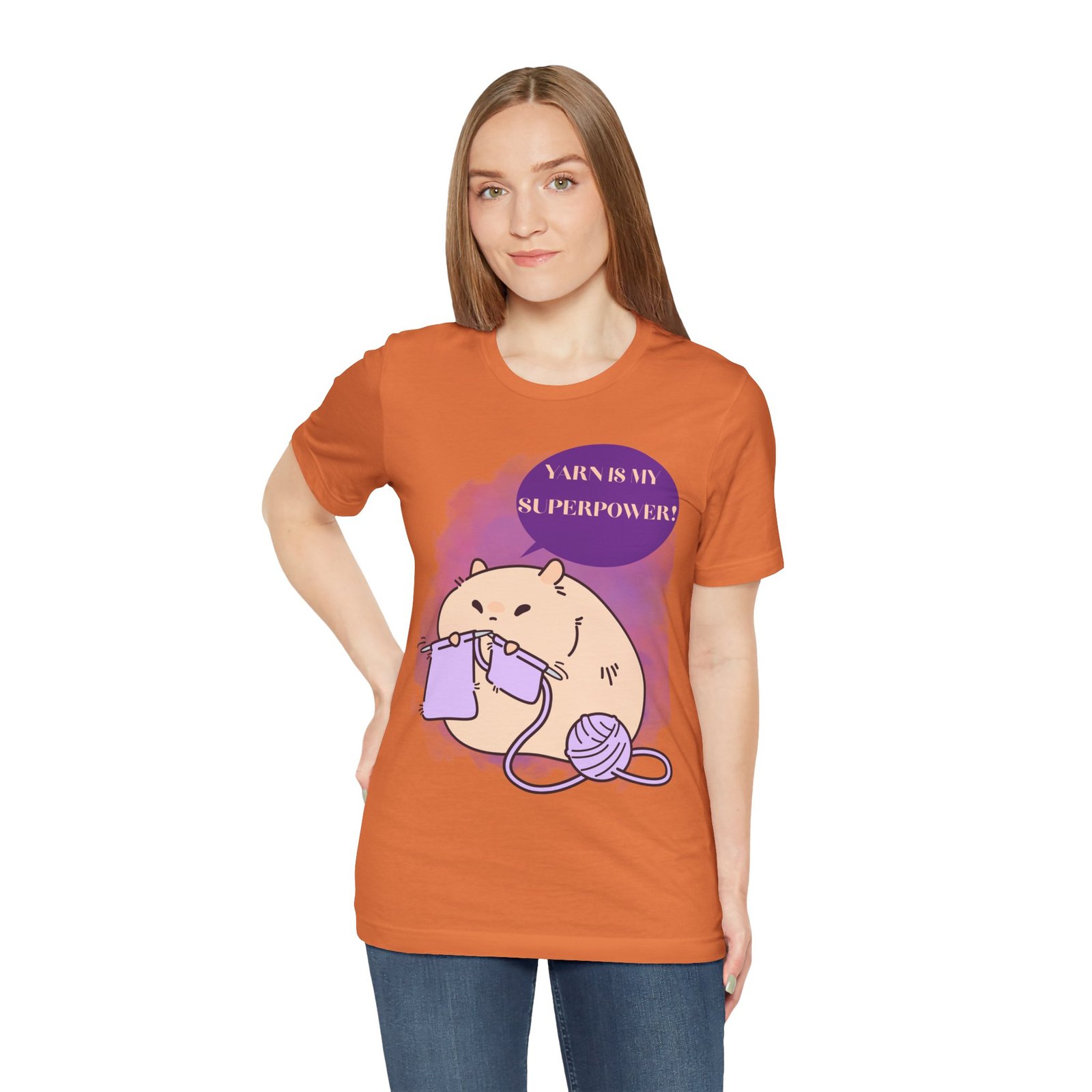 Yarn is my superpower! Crafty Knitting Superpower Tee for Crafters - Image 39