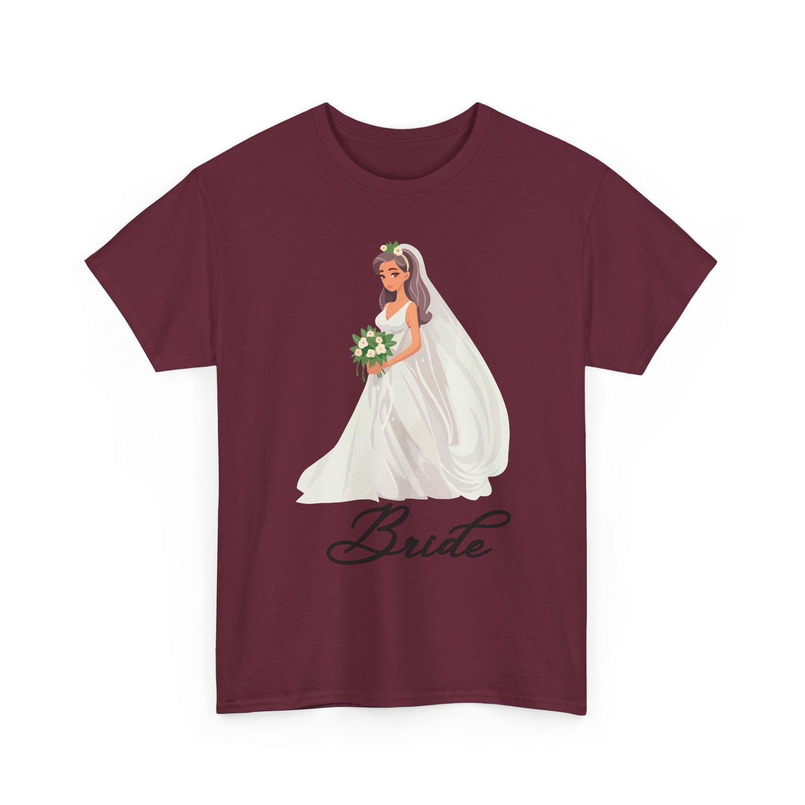 bride sketch unisex heavy cotton tee perfect for weddings, bridal showers, bachelorette parties, engagements, and gifts