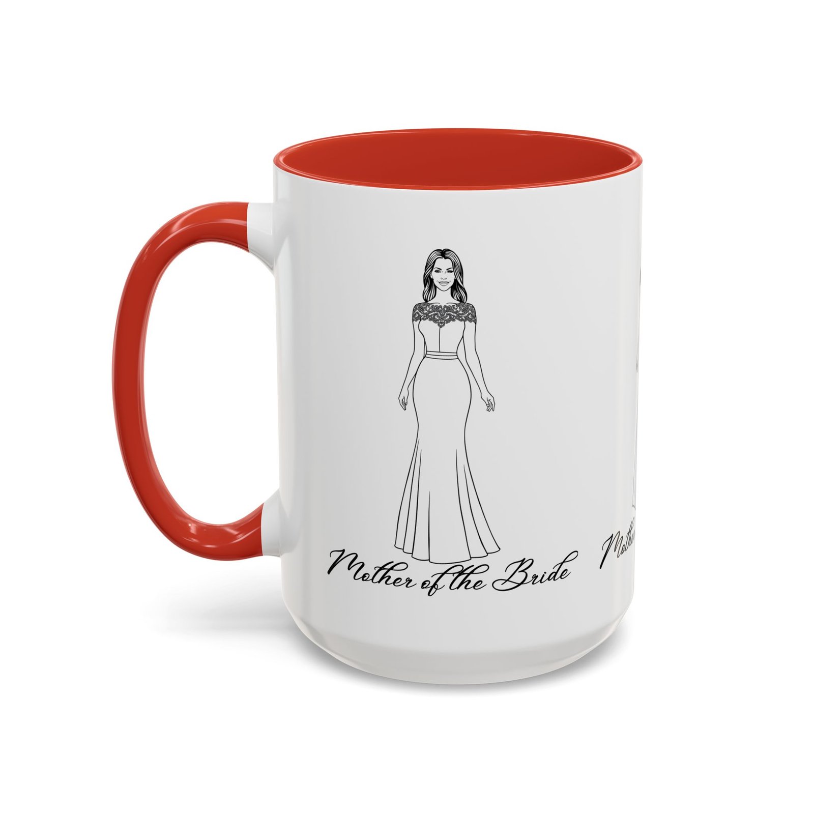 the mother of the bride accent coffee mug (11, 15oz)
