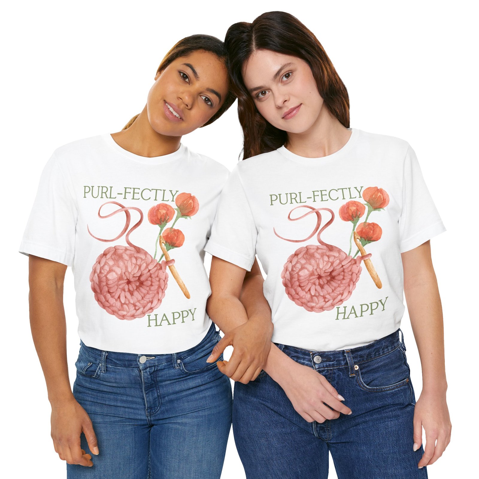 Purl-fectly Happy Crafting Joy Tee -Unisex Short Sleeve Shirt - Image 12