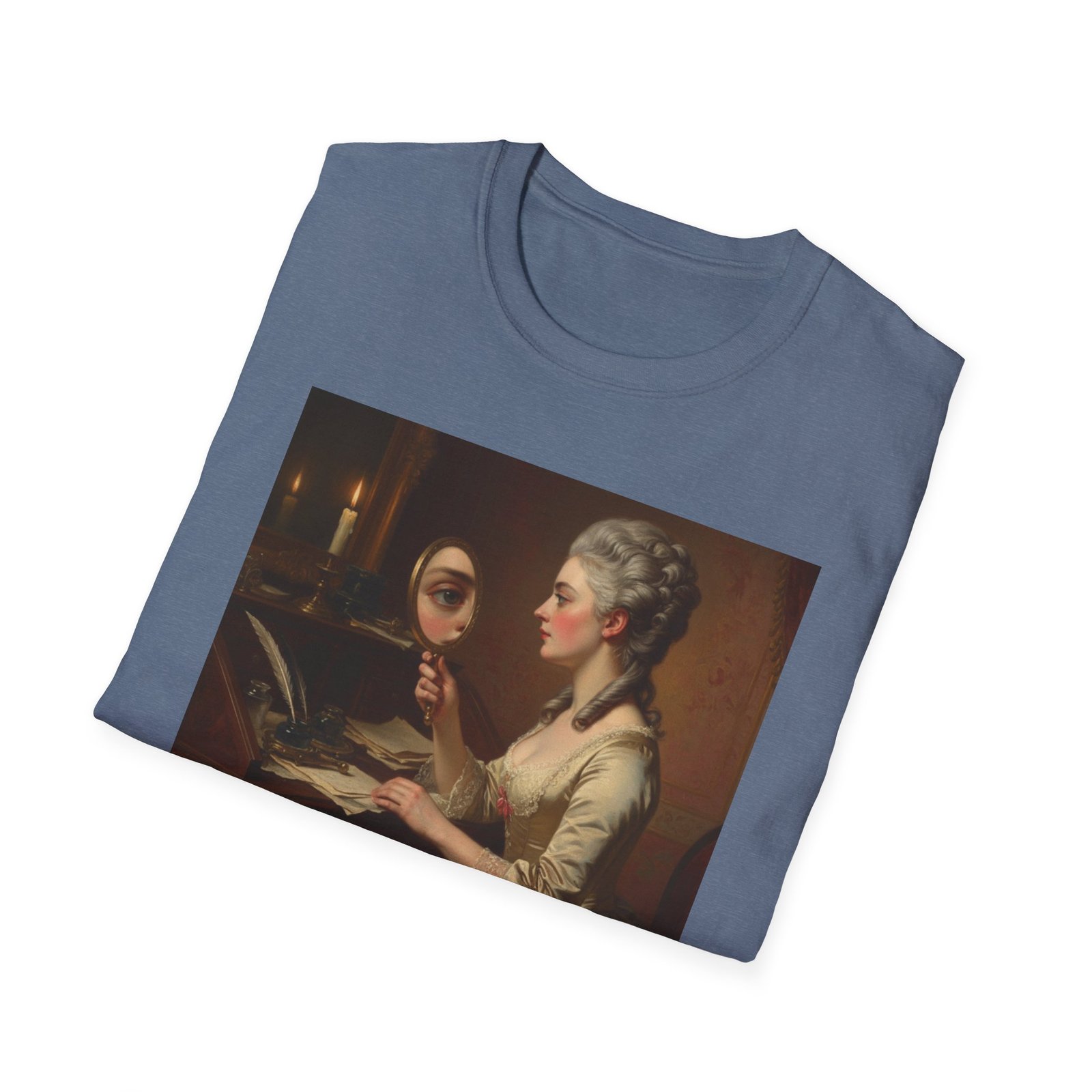 artistic vintage t shirt with 'endless reflections' design, perfect for art lovers, gifts, casual wear, museum visits, art class