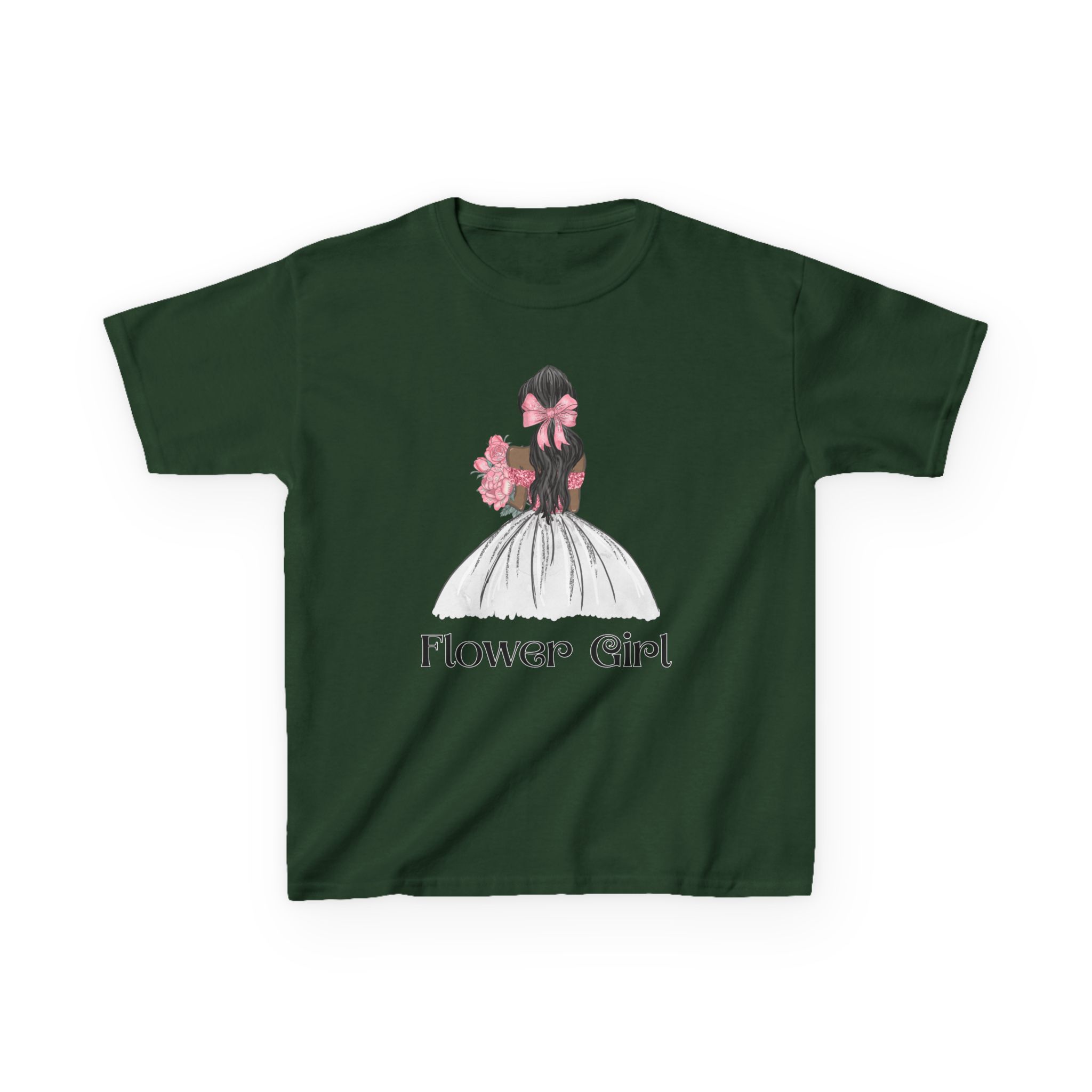flower girl kids tee, cute floral t shirt for flower girls, wedding apparel, toddler gift, birthday outfit, spring fling top