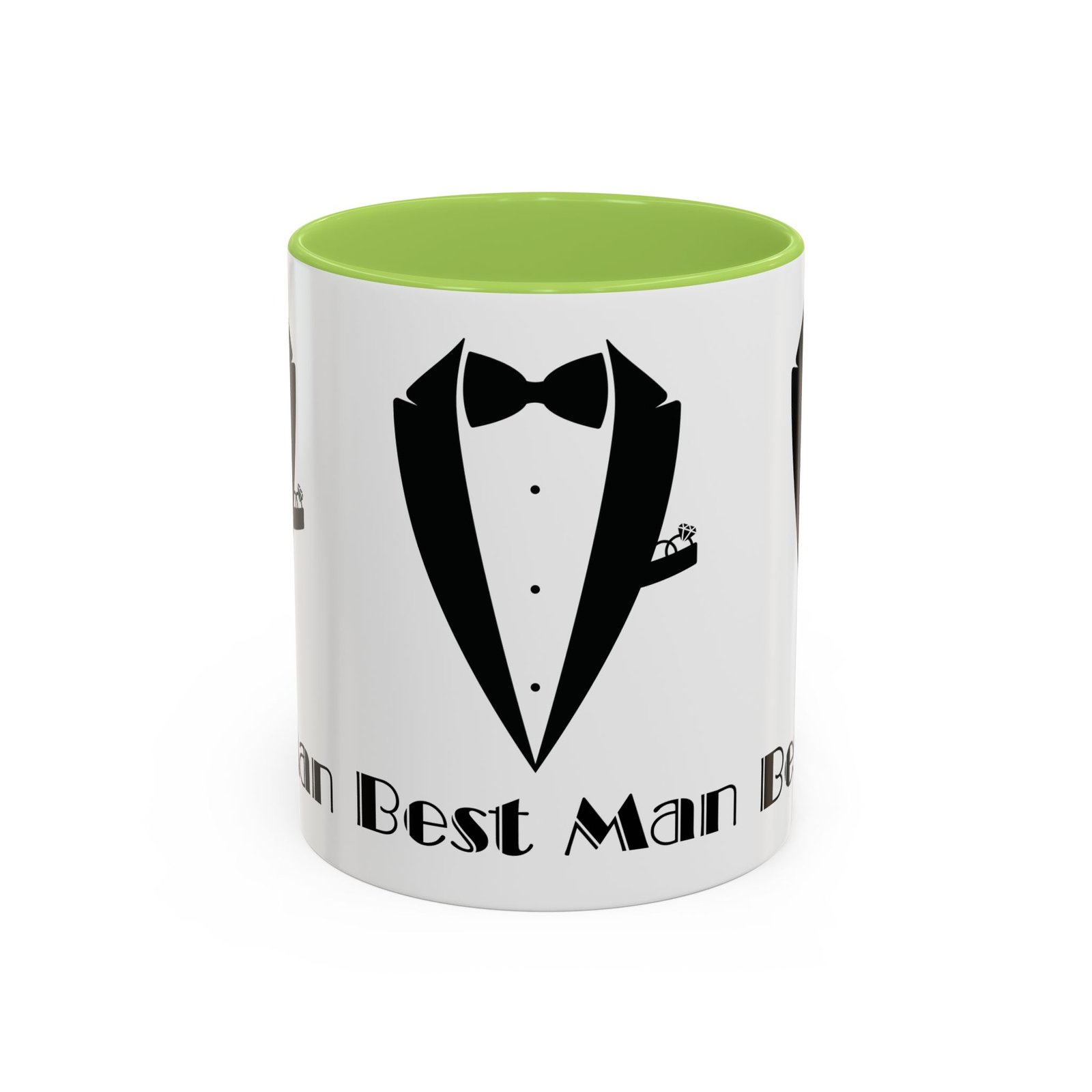 best man accent coffee mug 11/15 oz, groom’s gift, wedding party favor, unique best man gift, black and white coffee cup