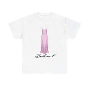 bridesmaid heavy cotton tee, wedding party apparel, unisex t shirt, bridal shower gift, casual wedding attire, fun bridesmaid shirt