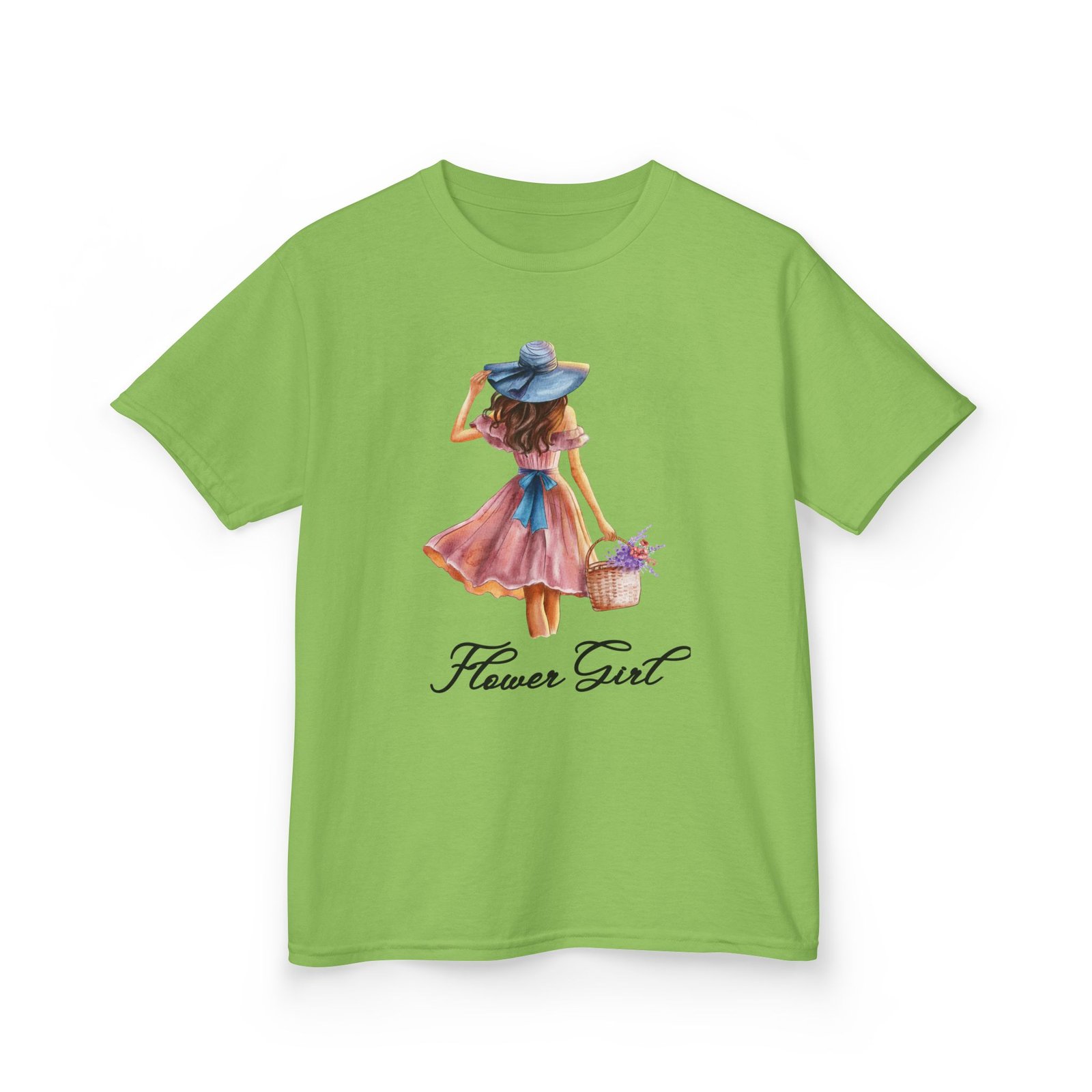 flower girl kids tee, cute kids t shirt, spring fashion, outdoor playwear, children's gift, floral design