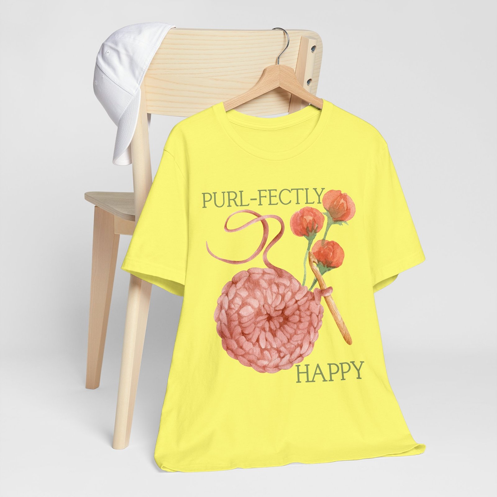 Purl-fectly Happy Crafting Joy Tee -Unisex Short Sleeve Shirt - Image 51