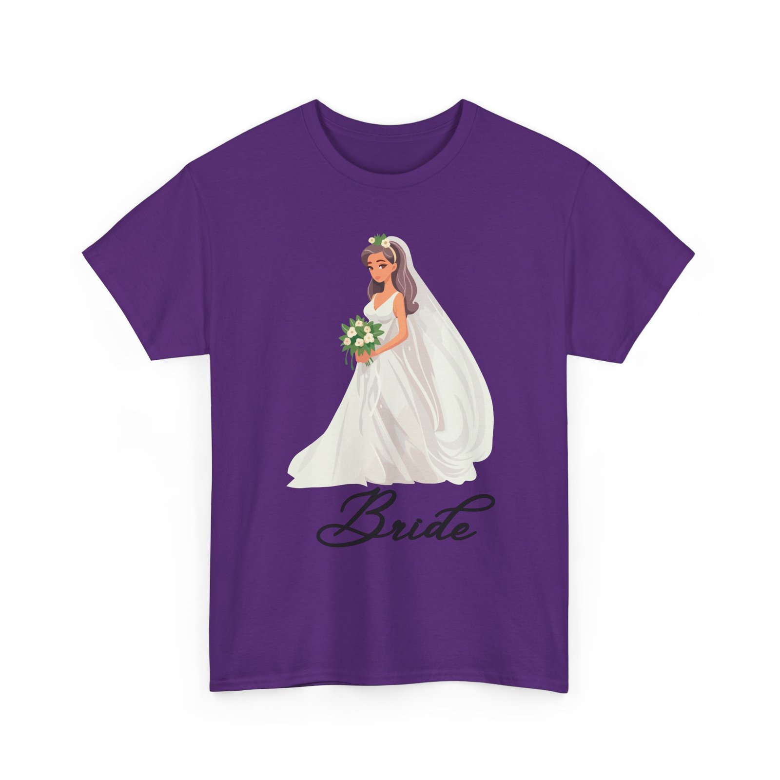 bride sketch unisex heavy cotton tee perfect for weddings, bridal showers, bachelorette parties, engagements, and gifts