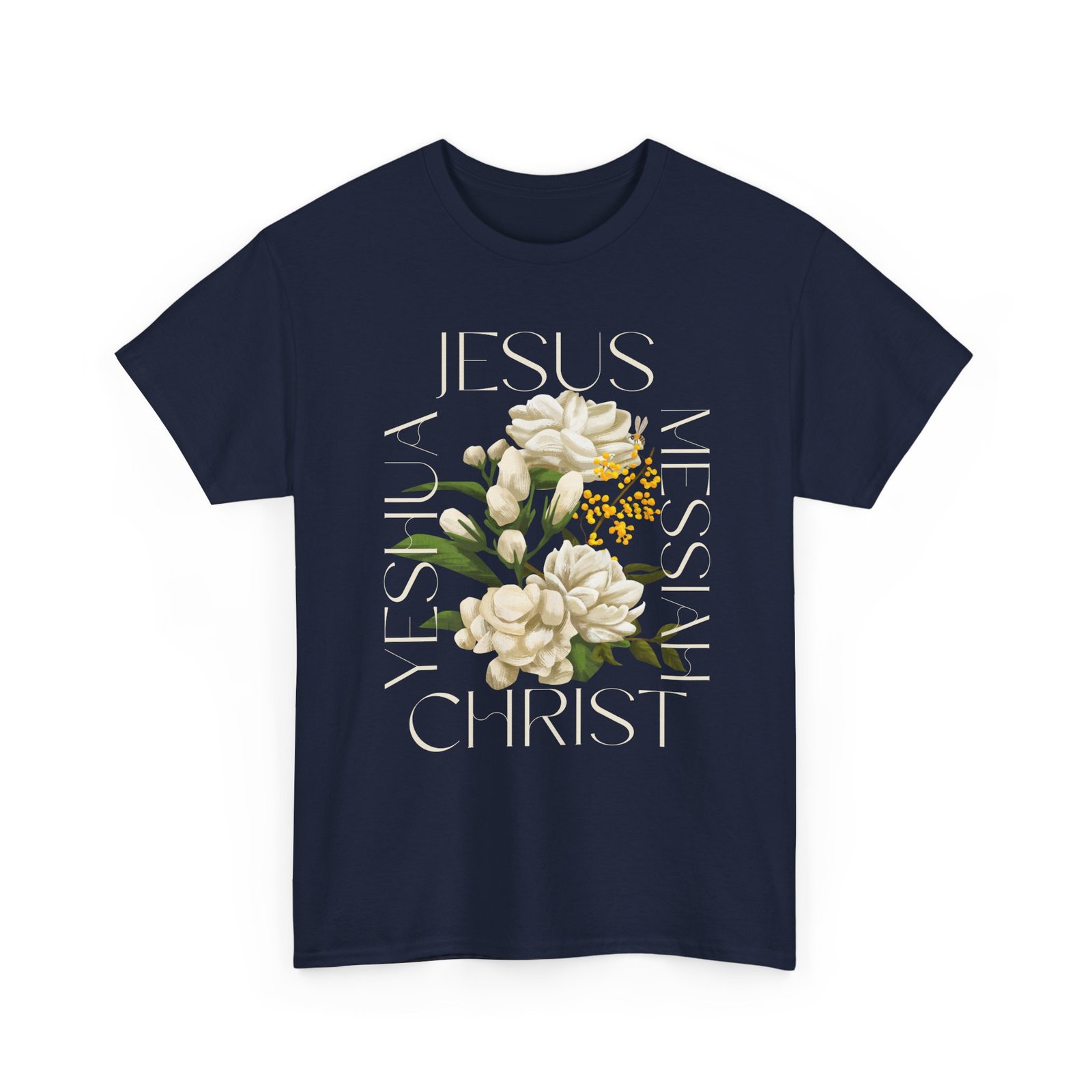floral jesus christ tee, spiritual t shirt, inspirational unisex cotton shirt, gift for believers, christian apparel