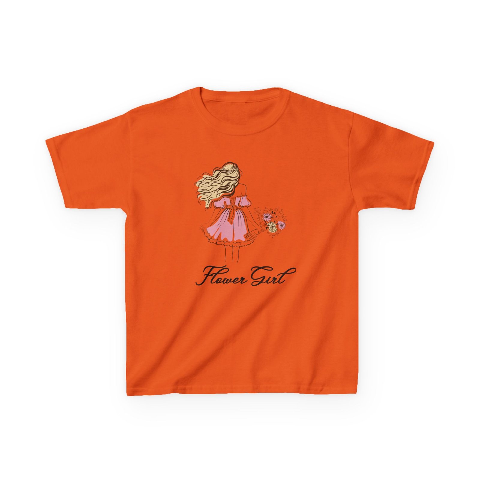 flower girl kids tee, cute kids t shirt, children's wedding outfit, floral graphic tee, birthday gift for girls, summer apparel