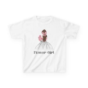 flower girl tee kids adorable cotton t shirt for weddings, birthday parties, flower girls, special occasions, stylish kids wear