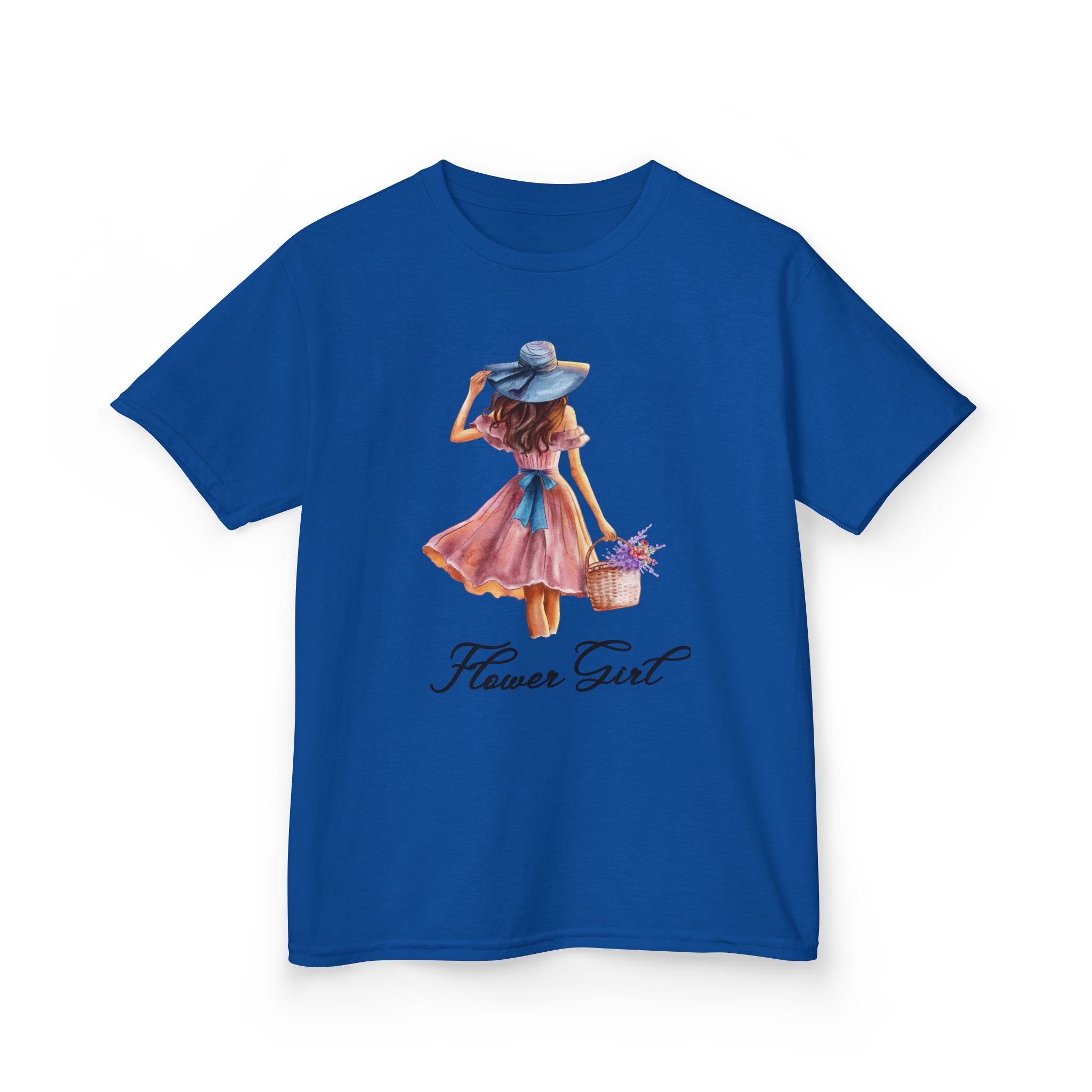 flower girl kids tee, cute kids t shirt, spring fashion, outdoor playwear, children's gift, floral design