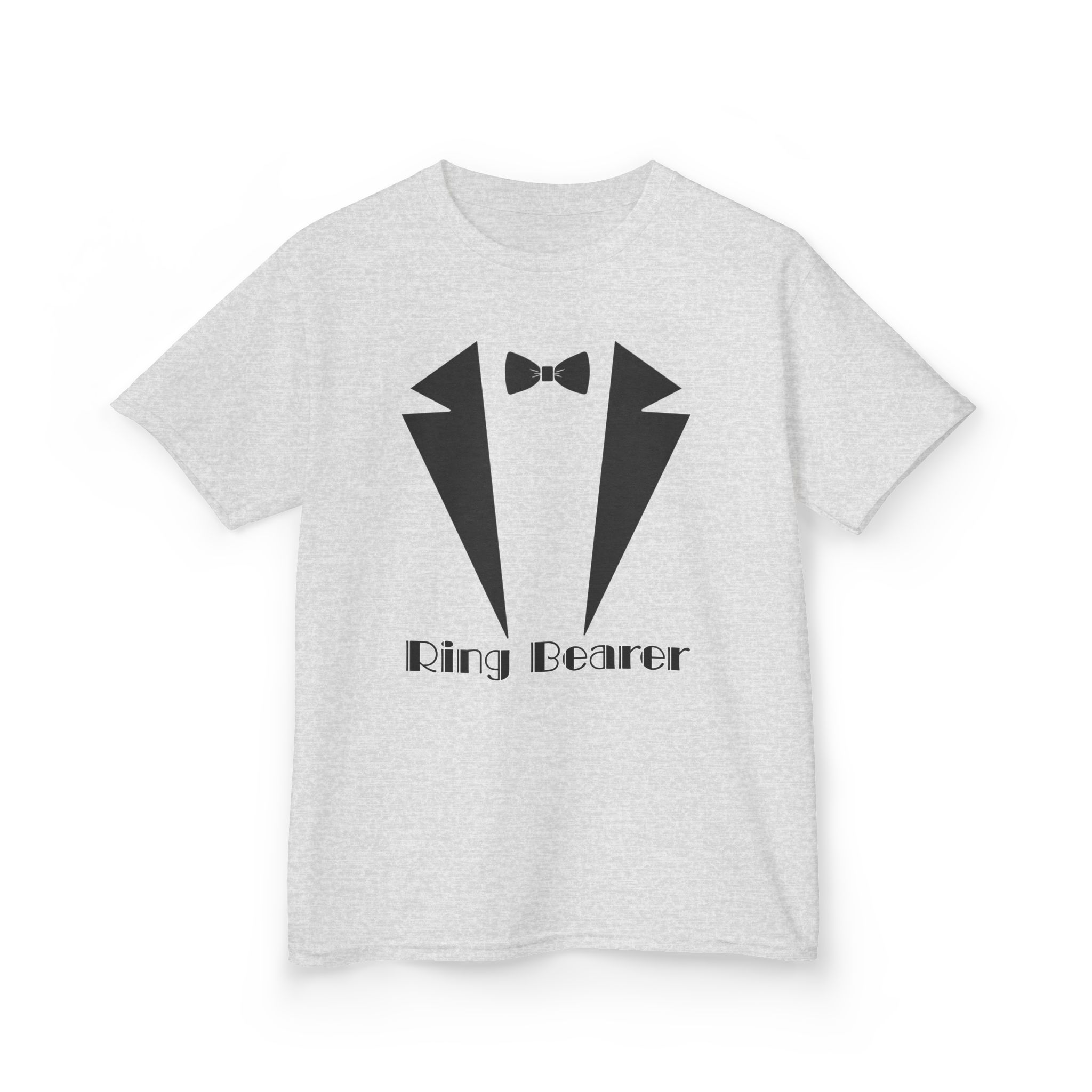 ring bearer kids tee, cute ring bearer shirt, toddler wedding outfit, boys' formal wear tee, kids' tuxedo tee, wedding attire for kids
