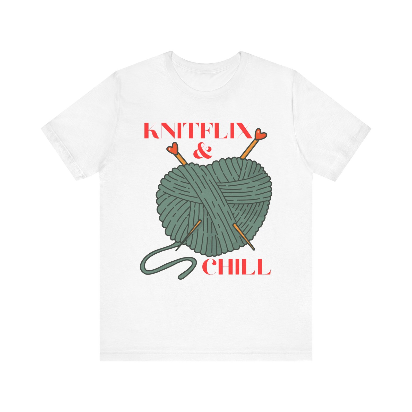Knitflix & Chill Tee for Craft Lovers - Image 6