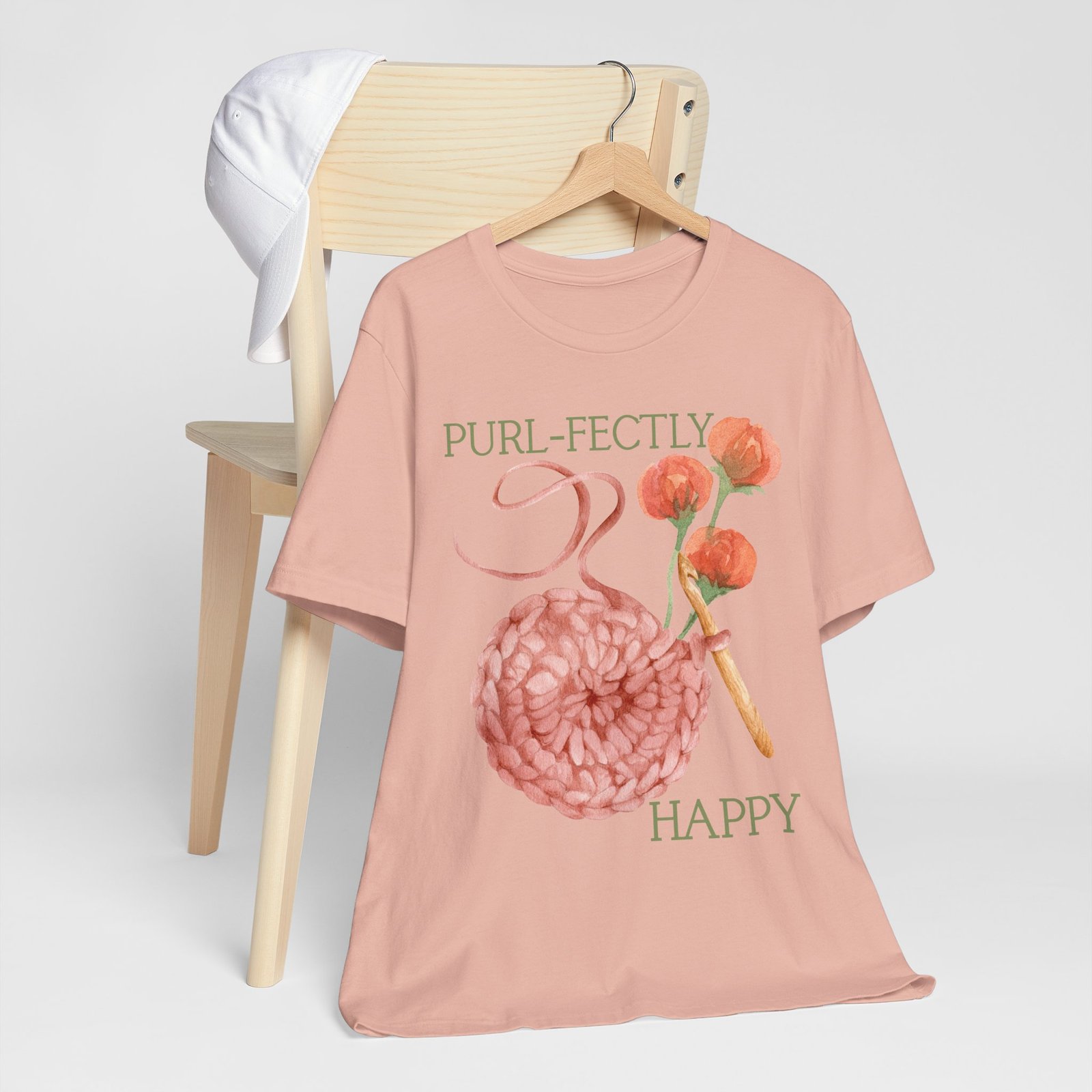 Purl-fectly Happy Crafting Joy Tee -Unisex Short Sleeve Shirt - Image 16