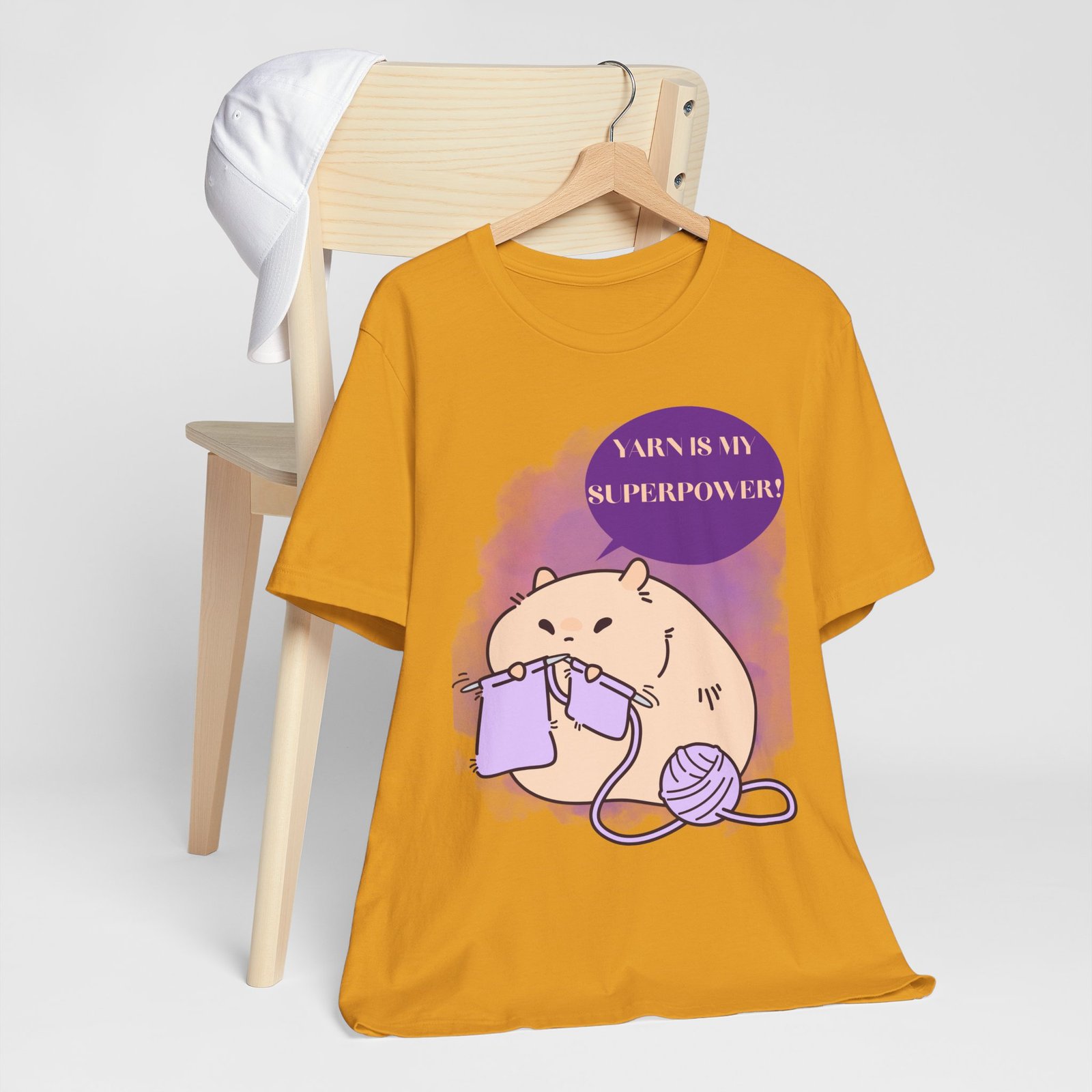 Yarn is my superpower! Crafty Knitting Superpower Tee for Crafters - Image 44