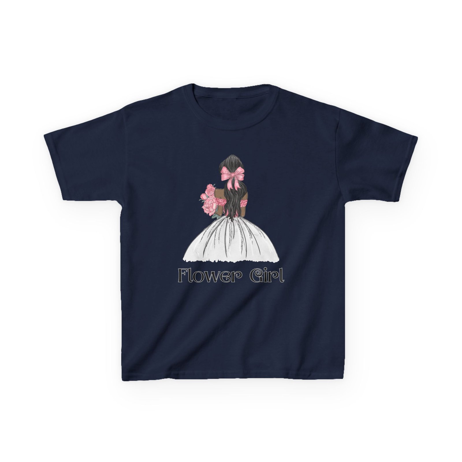 flower girl kids tee, cute floral t shirt for flower girls, wedding apparel, toddler gift, birthday outfit, spring fling top