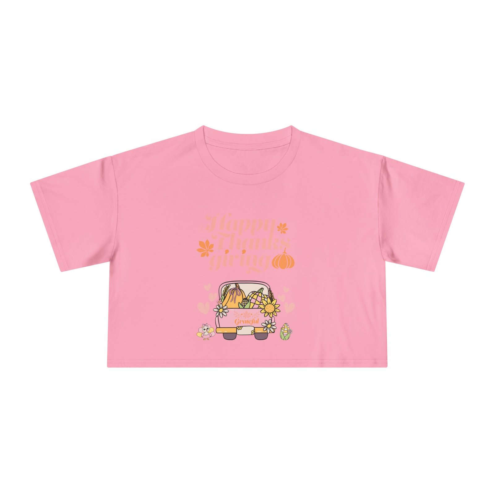thanksgiving women's crop tee, casual t shirt, fall fashion, thanksgiving gift, cute thanksgiving apparel