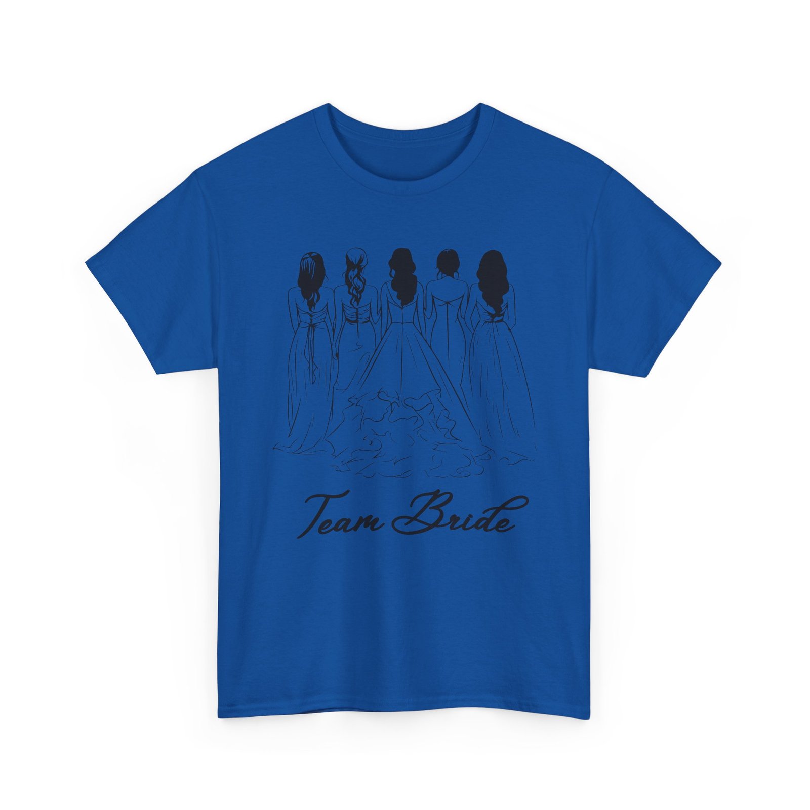 team bride unisex heavy cotton tee perfect for weddings, bridal showers, engagements, bachelorette parties, group celebrations