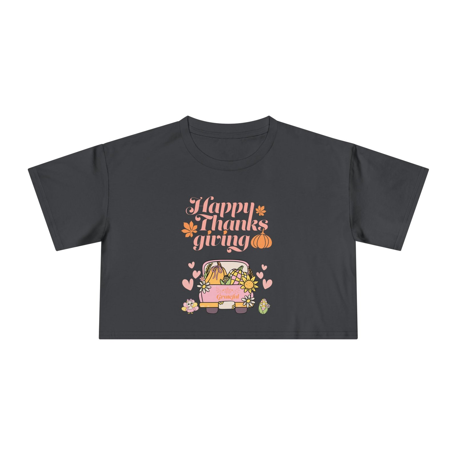thanksgiving women's crop tee, casual t shirt, fall fashion, thanksgiving gift, cute thanksgiving apparel
