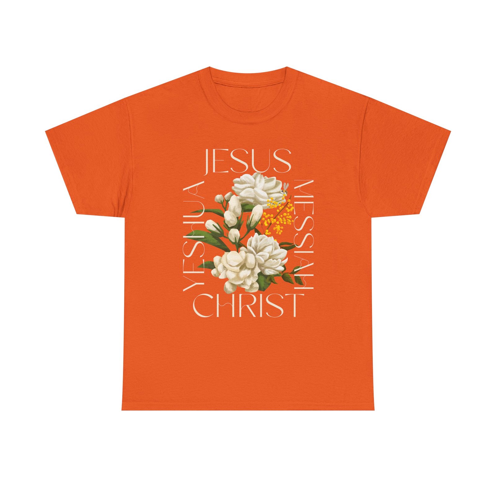 floral jesus christ tee, spiritual t shirt, inspirational unisex cotton shirt, gift for believers, christian apparel