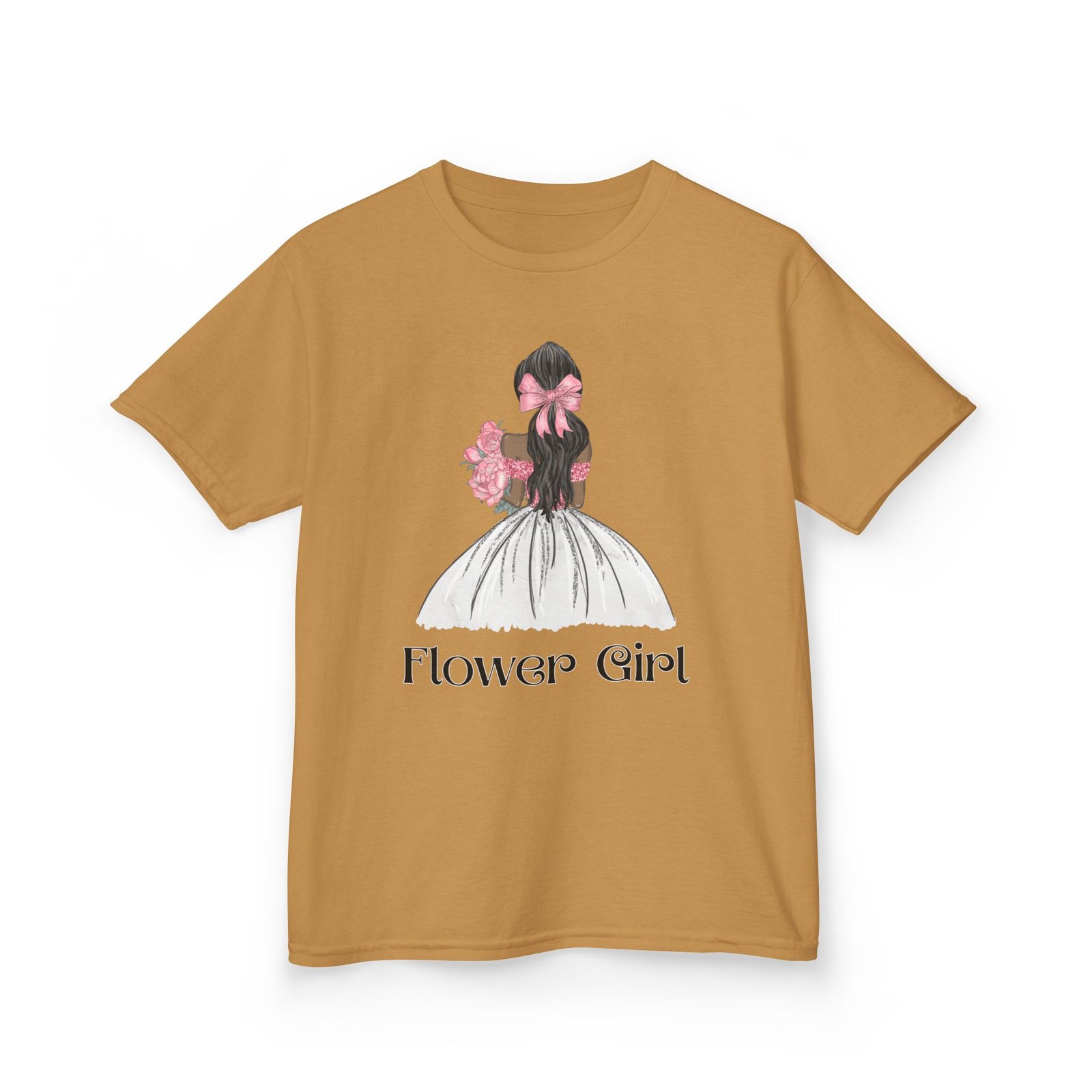 flower girl kids tee, cute floral t shirt for flower girls, wedding apparel, toddler gift, birthday outfit, spring fling top