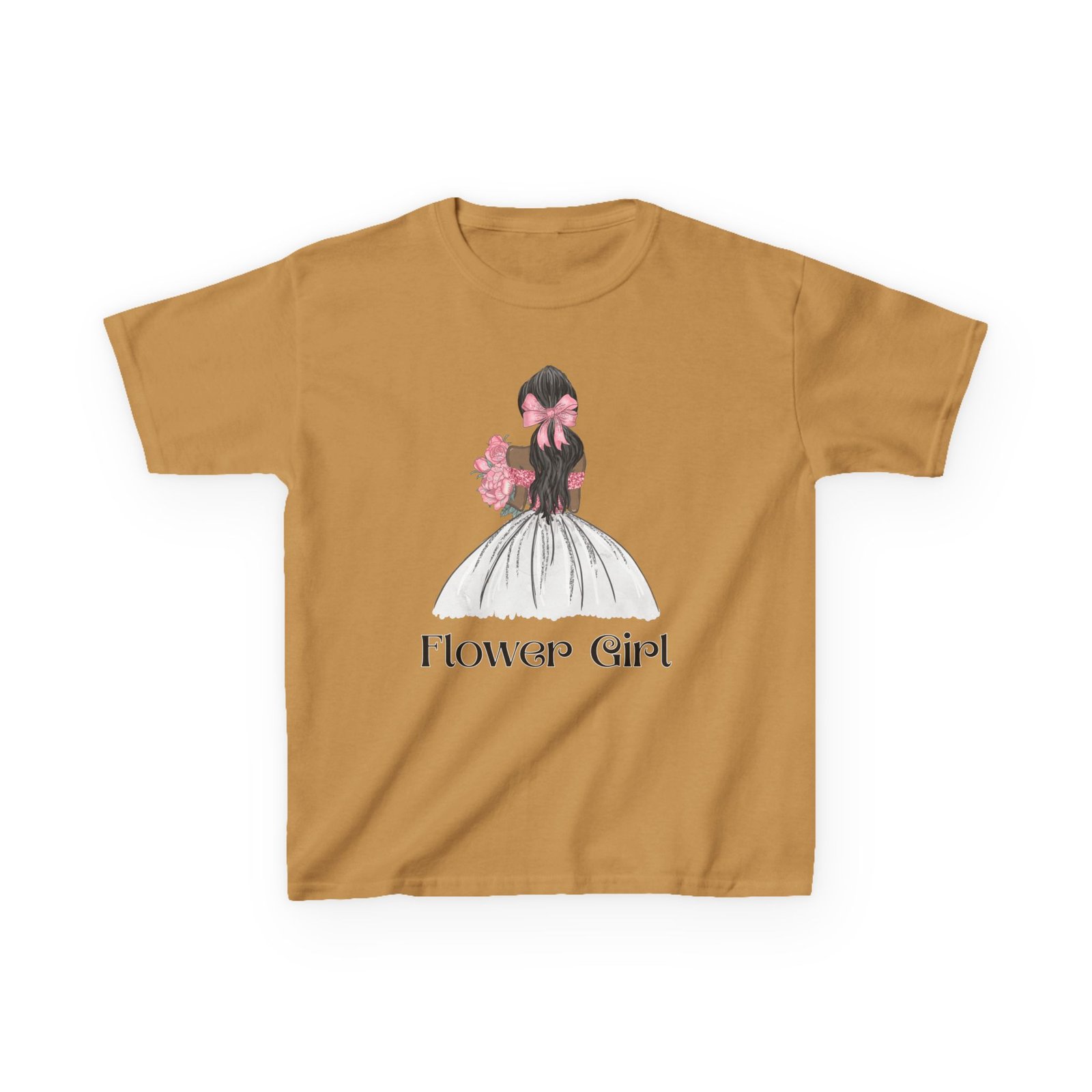 flower girl kids tee, cute floral t shirt for flower girls, wedding apparel, toddler gift, birthday outfit, spring fling top