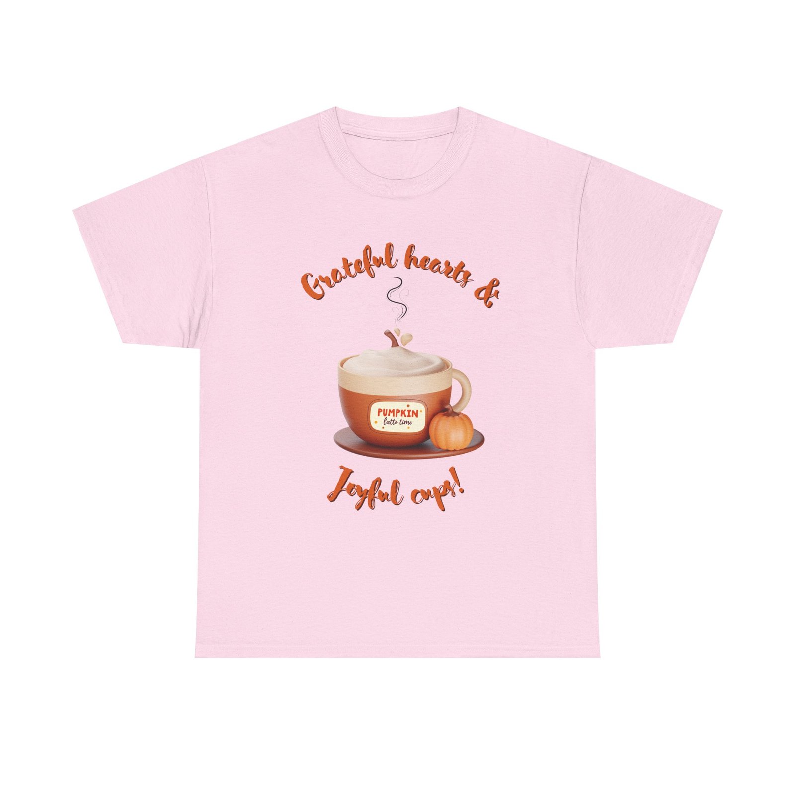 happy thanksgiving grateful hearts & joyful cups unisex tee, cozy fall t shirt, thanksgiving gift, coffee lover apparel, autumn fashion