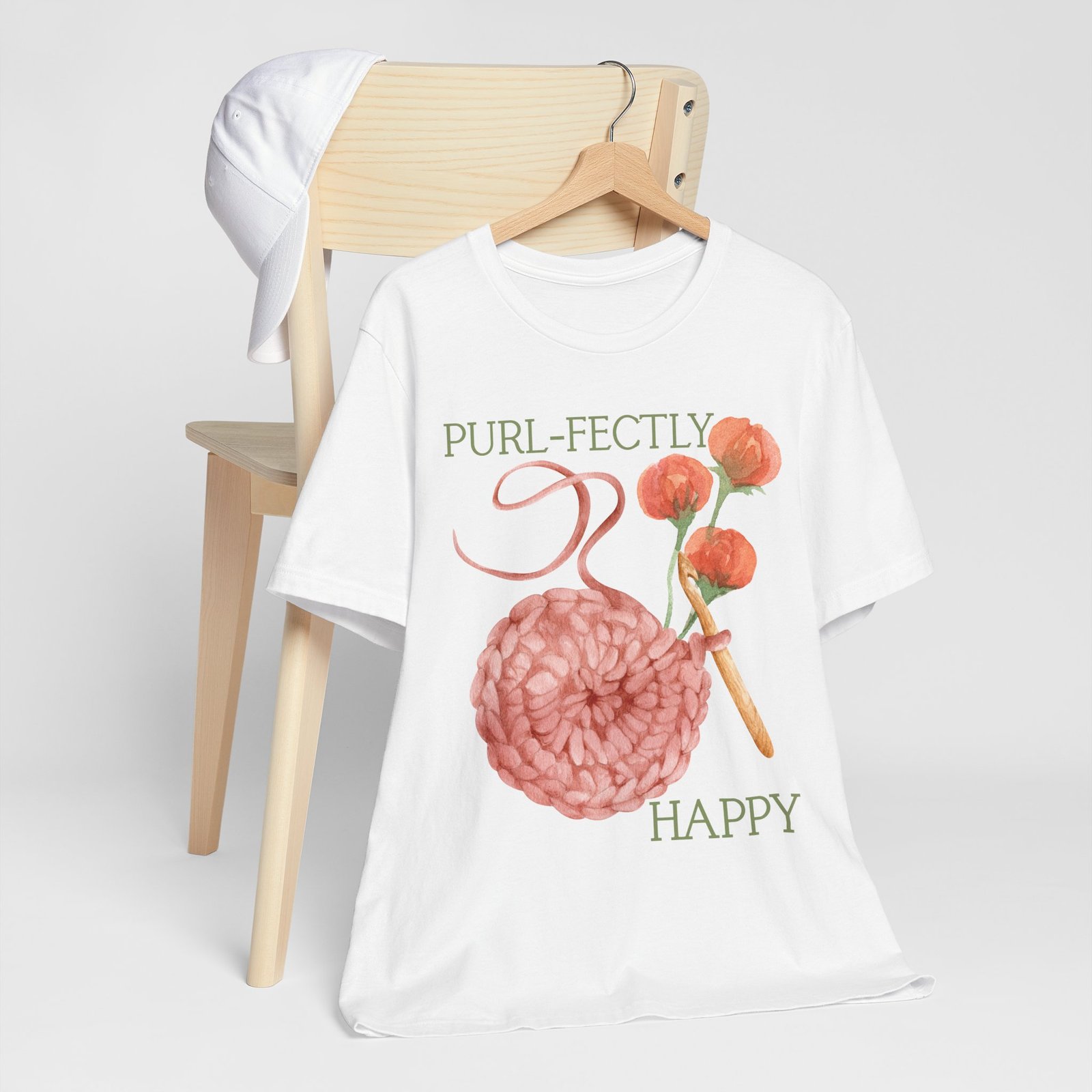 Purl-fectly Happy Crafting Joy Tee -Unisex Short Sleeve Shirt - Image 9