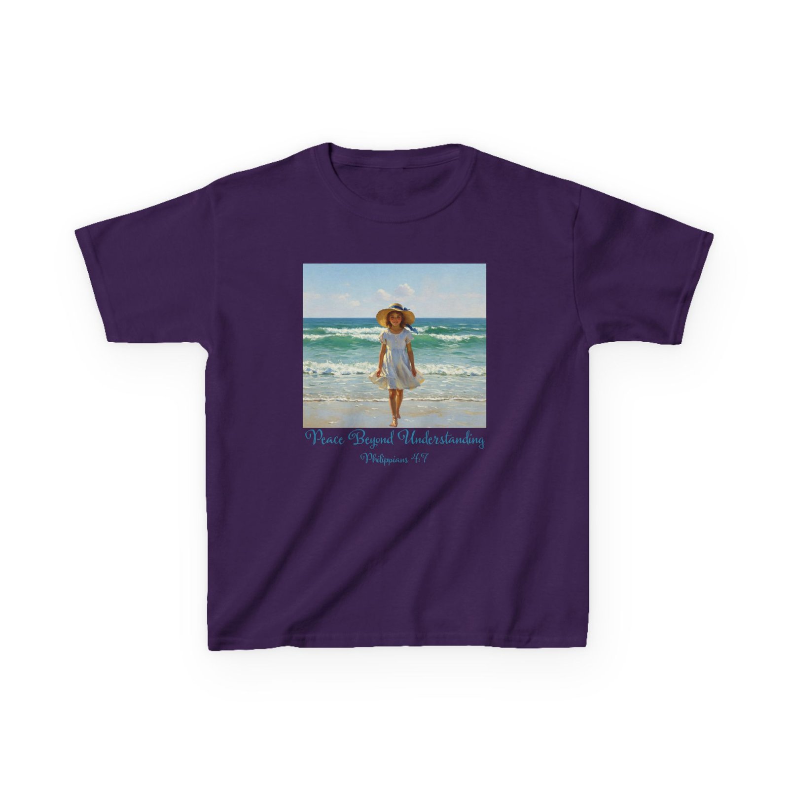 whimsical girl at the beach fun kids tee, summer shirt, beach day tee, vacation outfit, cute kids clothing
