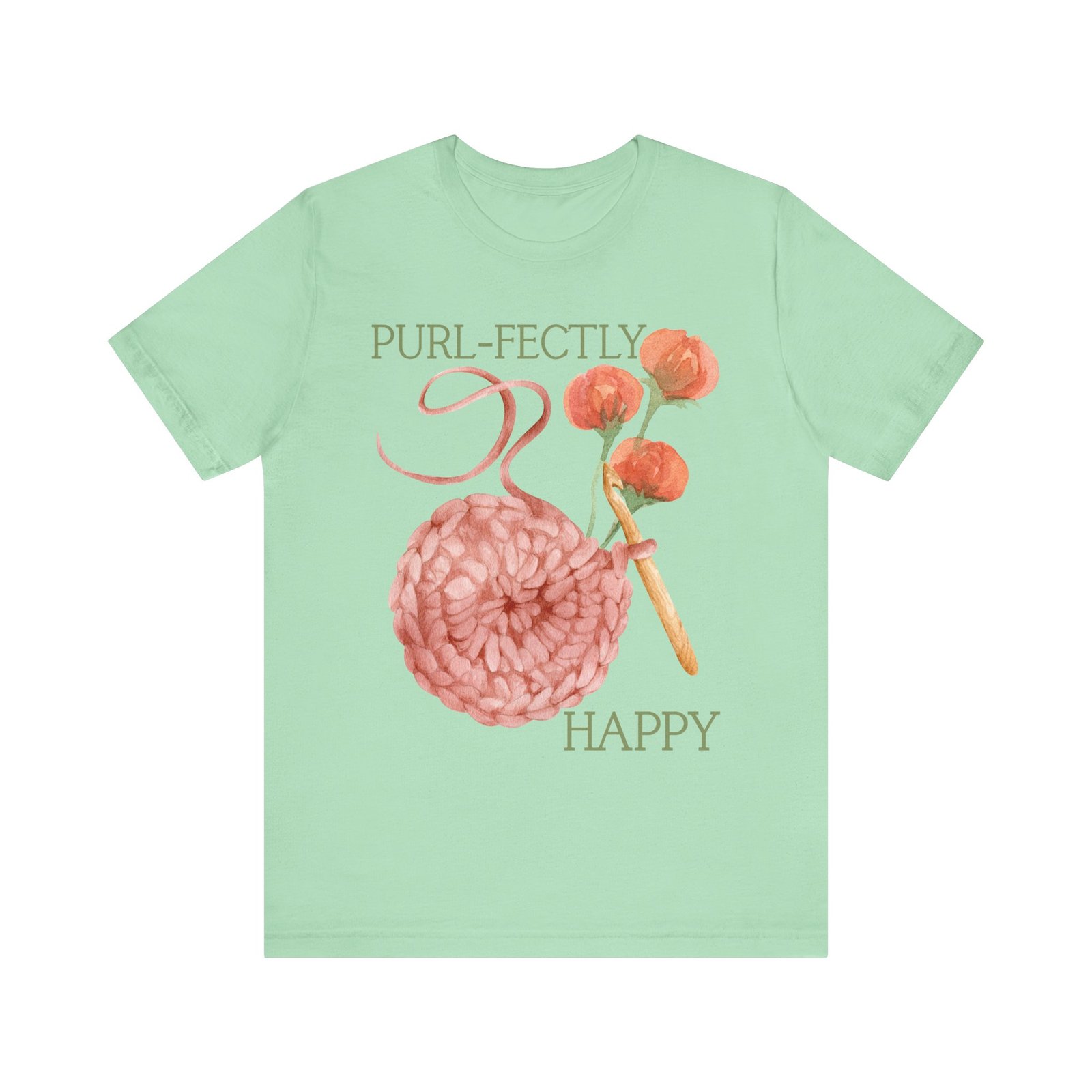 Purl-fectly Happy Crafting Joy Tee -Unisex Short Sleeve Shirt - Image 57