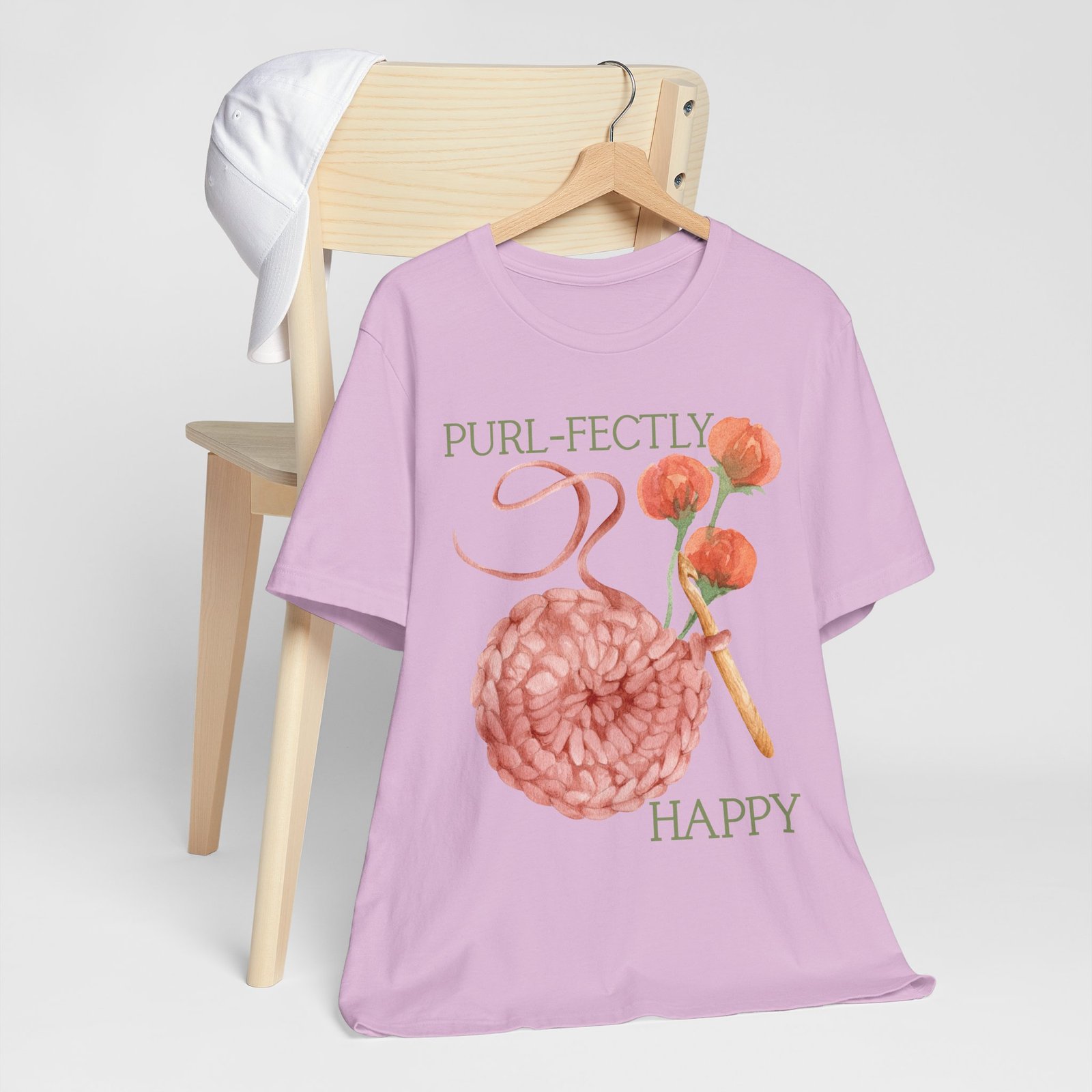 Purl-fectly Happy Crafting Joy Tee -Unisex Short Sleeve Shirt - Image 72