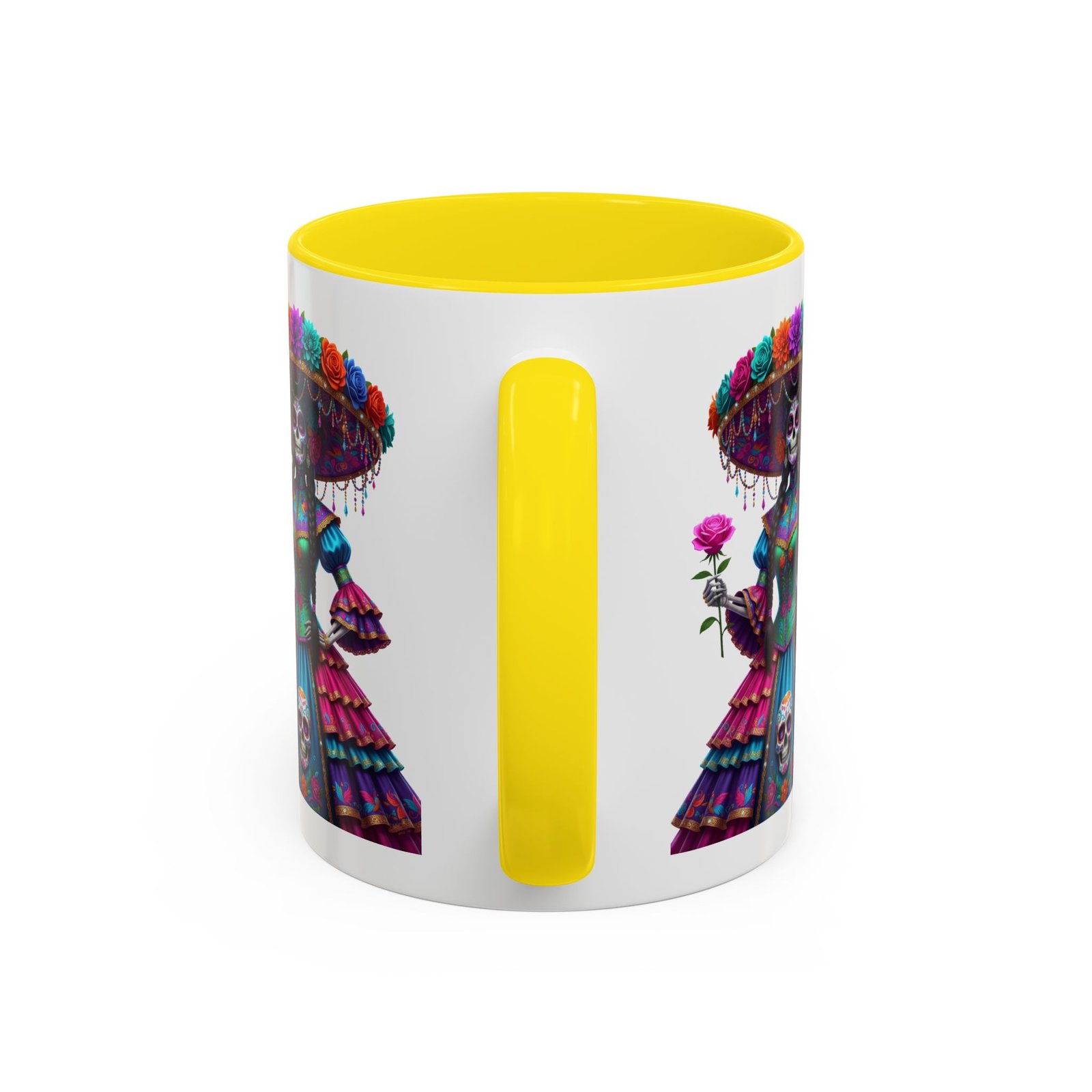 la catrina elegante – día de los muertos inspired artwork, caffeine lover gift, halloween decor, artful drinkware