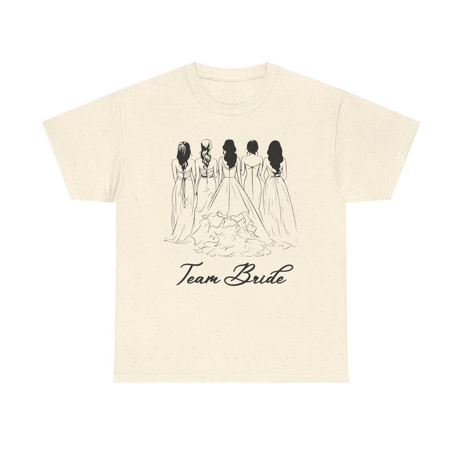 team bride unisex heavy cotton tee perfect for weddings, bridal showers, engagements, bachelorette parties, group celebrations