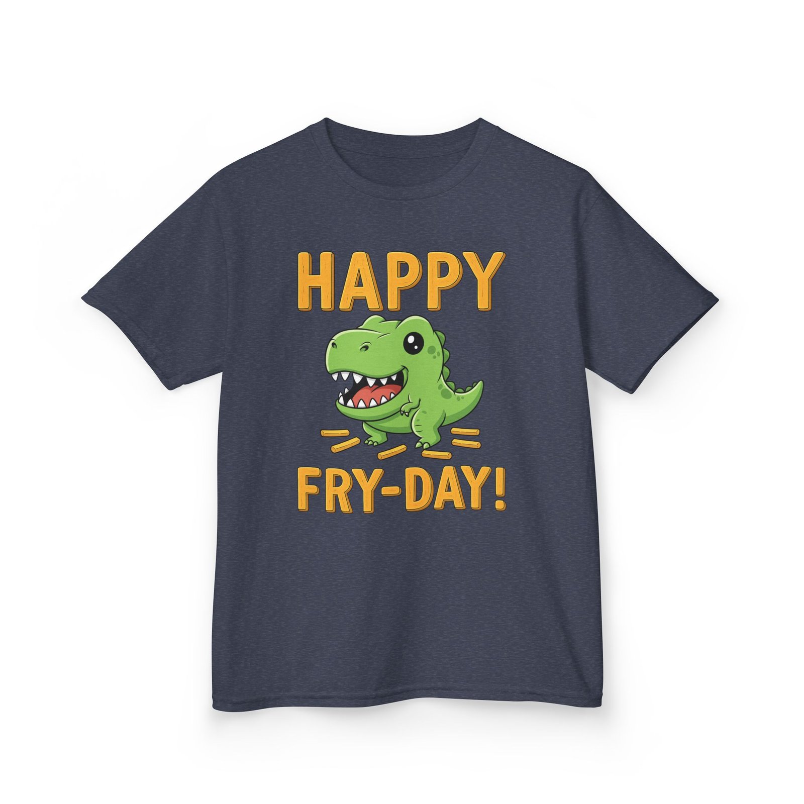 happy fry day kids tee, fun dinosaur t shirt, kids cotton shirt, birthday gift, everyday wear, summer fun, playful tee