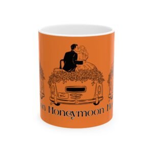 honeymoon october weddings ceramic mug 11 oz perfect wedding gift, coffee cup for newlyweds, couples' tea mug, anniversary gift, engagement celebration