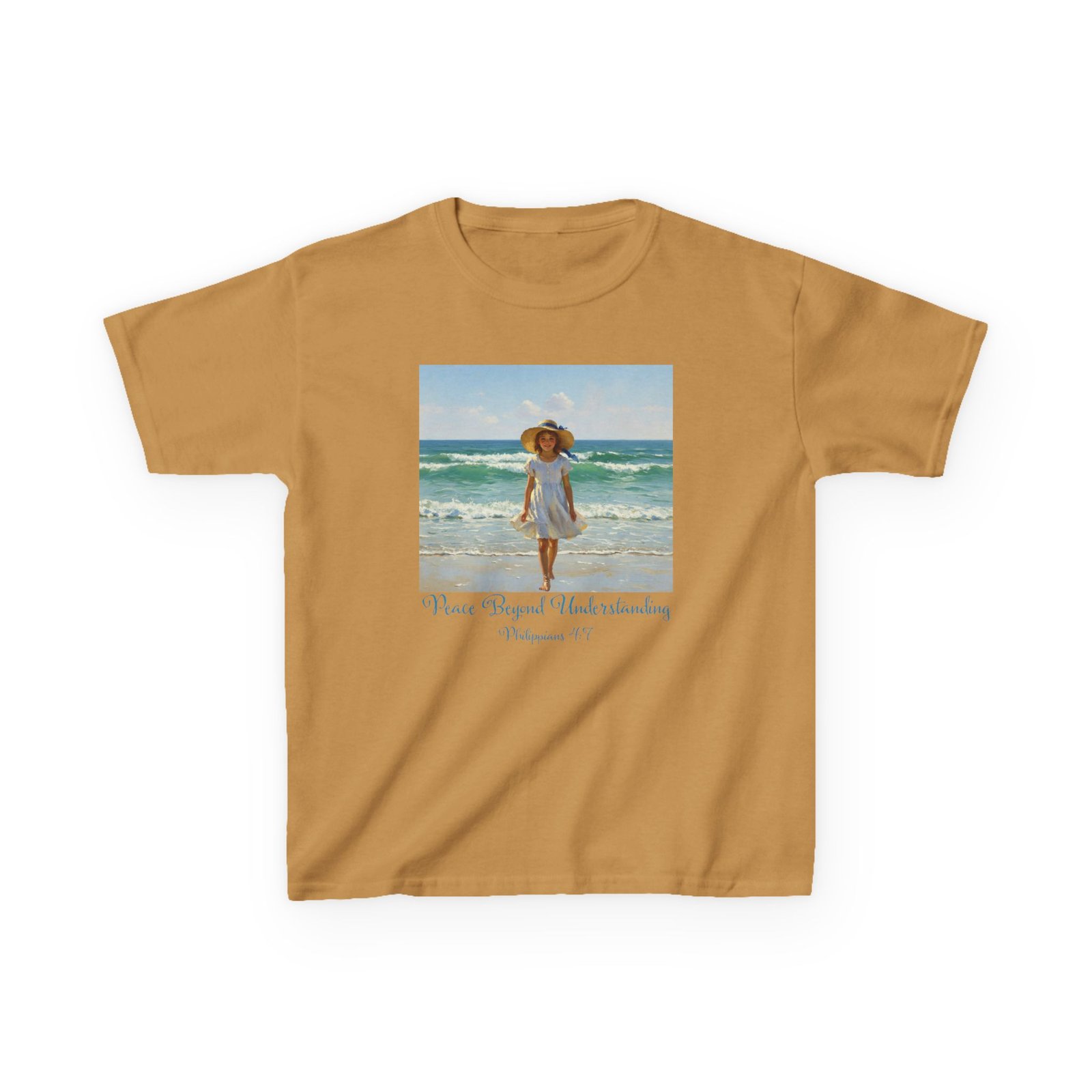 whimsical girl at the beach fun kids tee, summer shirt, beach day tee, vacation outfit, cute kids clothing