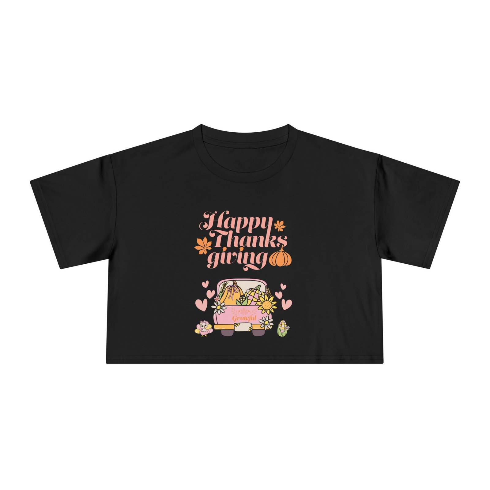 thanksgiving women's crop tee, casual t shirt, fall fashion, thanksgiving gift, cute thanksgiving apparel