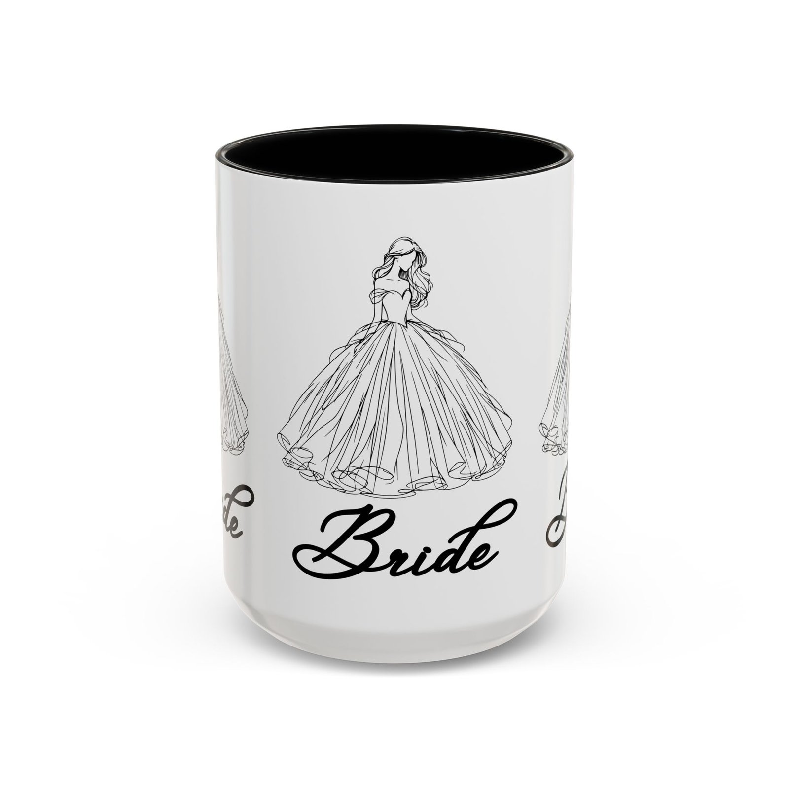 bride mug | elegant wedding dress design | bridal shower gift & keepsake
