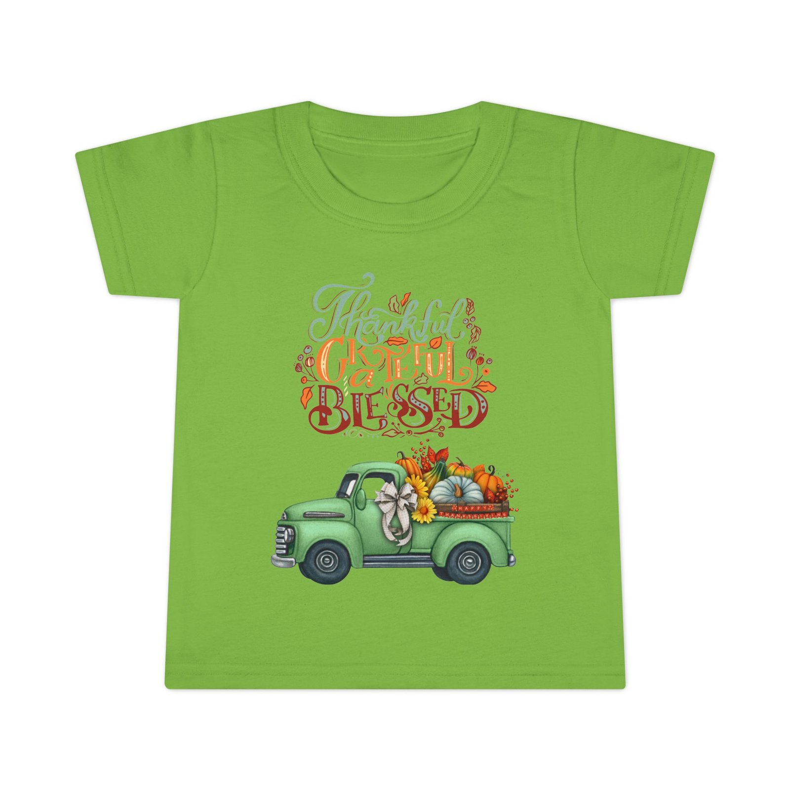 toddler t shirt "grateful & blessed" vintage truck design, fall apparel, holiday gift for kids, autumn fashion, baby shower gift