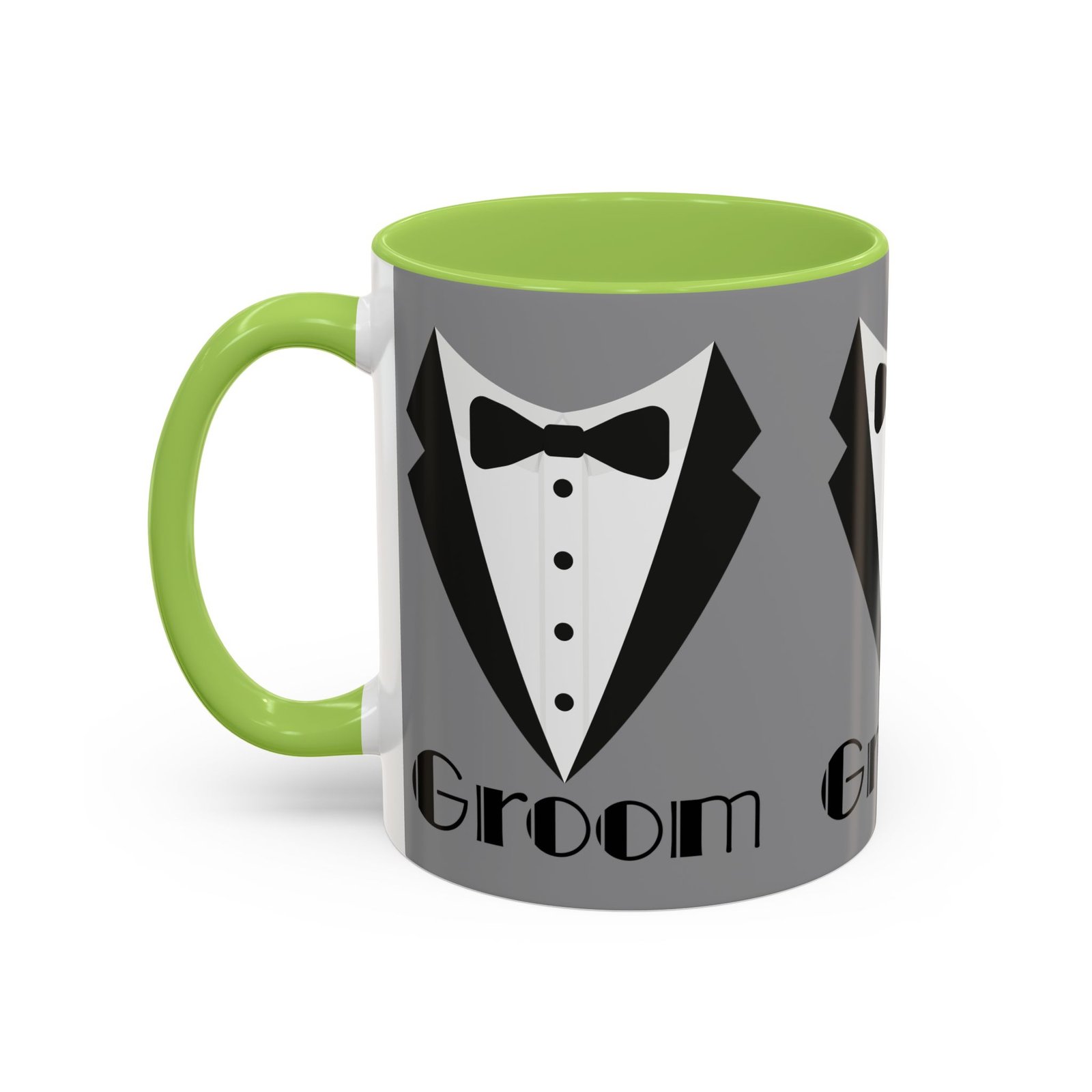 groom coffee mug, wedding gift, groomsmen party mug, black and white accent mug, engagement celebration