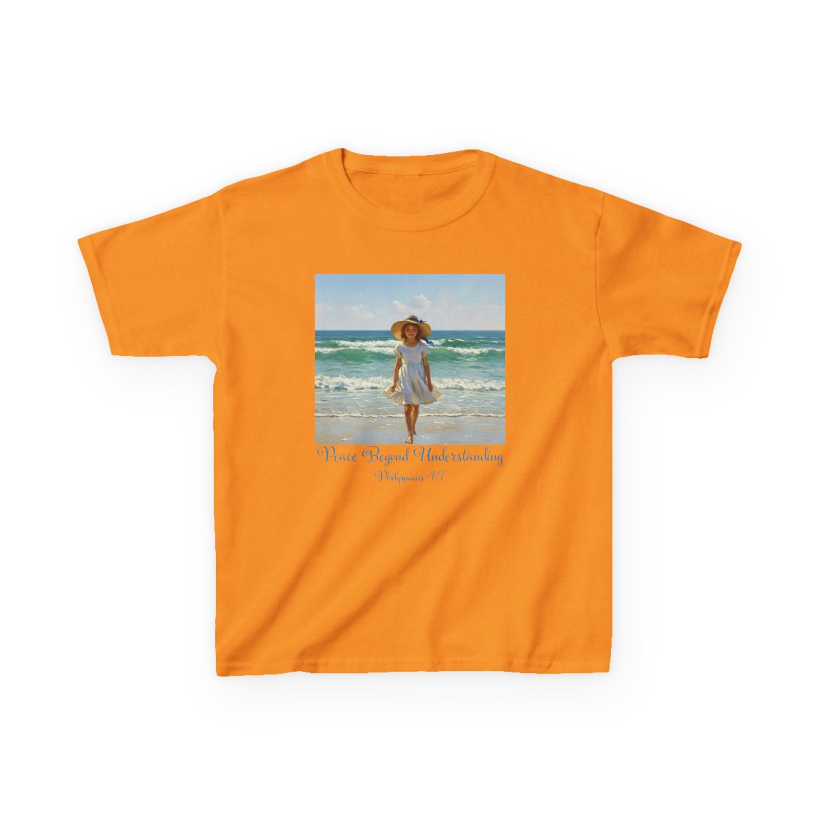 whimsical girl at the beach fun kids tee, summer shirt, beach day tee, vacation outfit, cute kids clothing