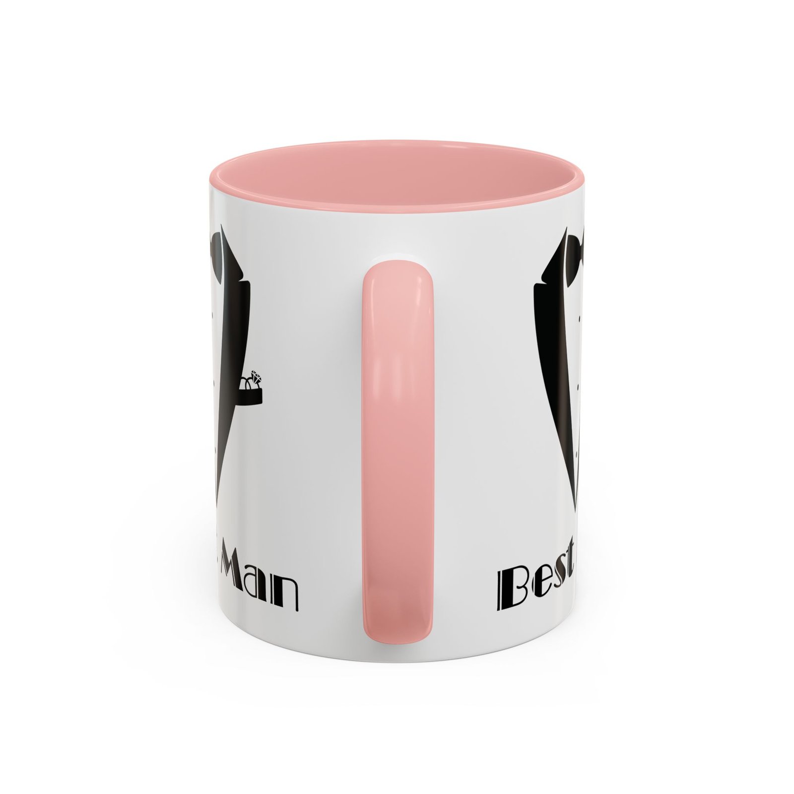 best man accent coffee mug 11/15 oz, groom’s gift, wedding party favor, unique best man gift, black and white coffee cup