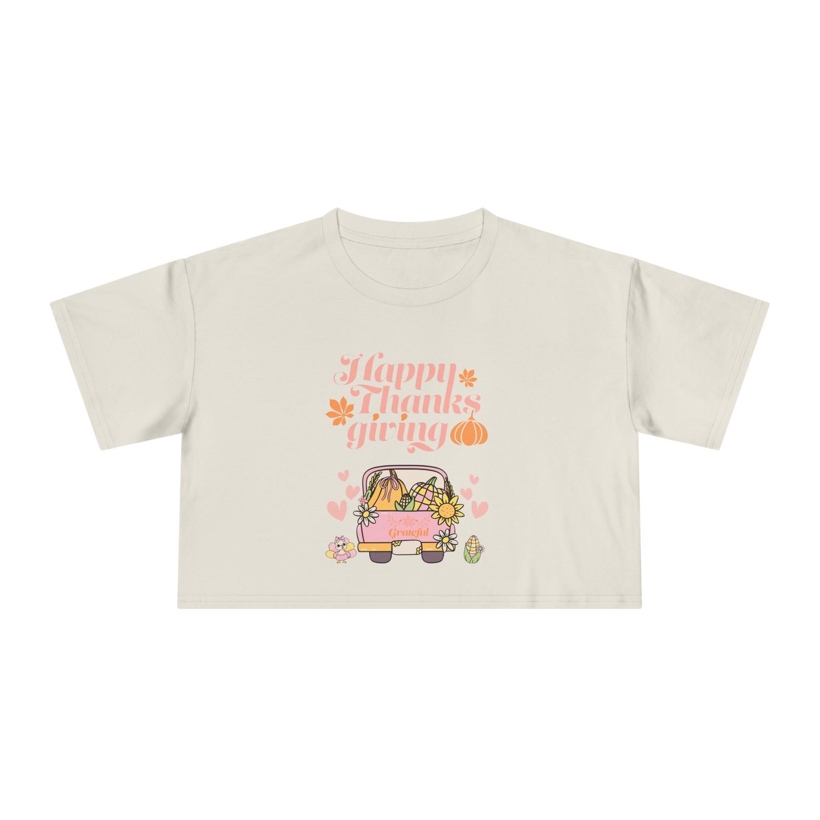 thanksgiving women's crop tee, casual t shirt, fall fashion, thanksgiving gift, cute thanksgiving apparel